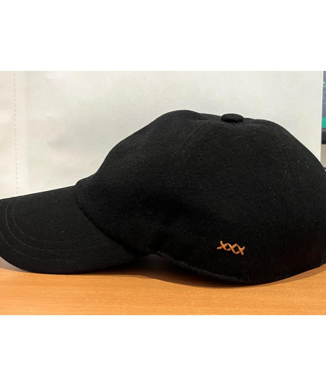 ERMENEGILDO ZEGNA XXX Черная кашемировая кепка/бейсболка, фото 3
