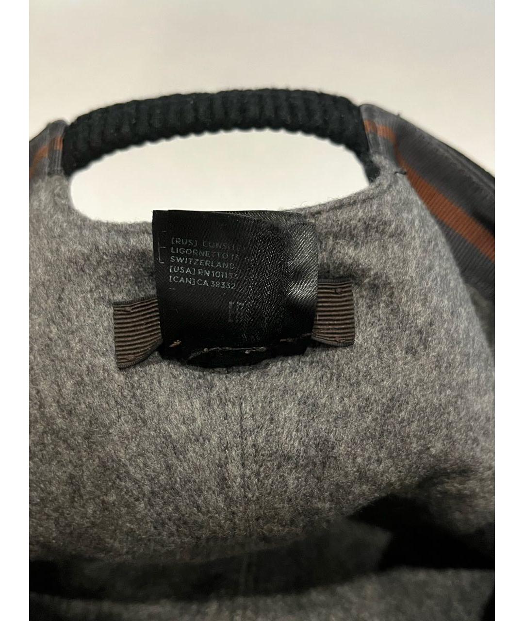 ERMENEGILDO ZEGNA XXX Черная кашемировая кепка/бейсболка, фото 5