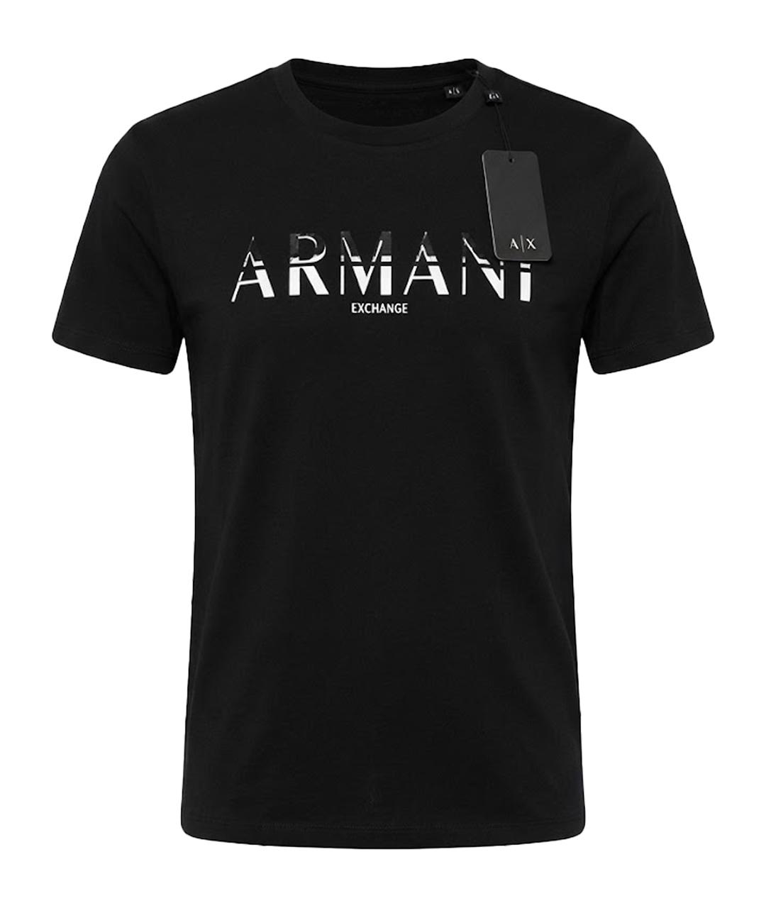ARMANI EXCHANGE Черная хлопковая футболка, фото 1