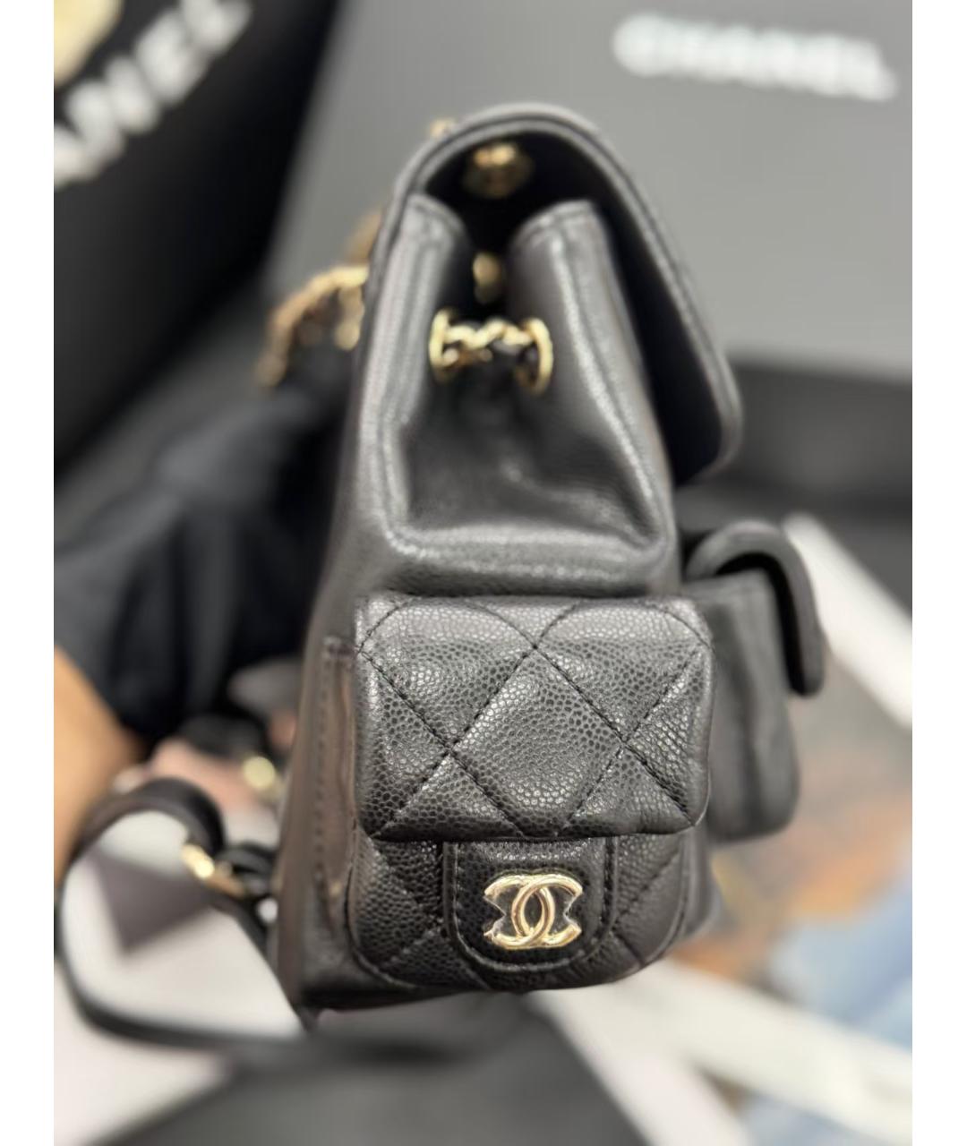 CHANEL Черный кожаный рюкзак, фото 2