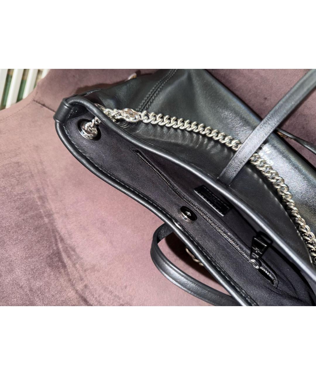 LOUIS VUITTON Черная кожаная сумка через плечо, фото 4