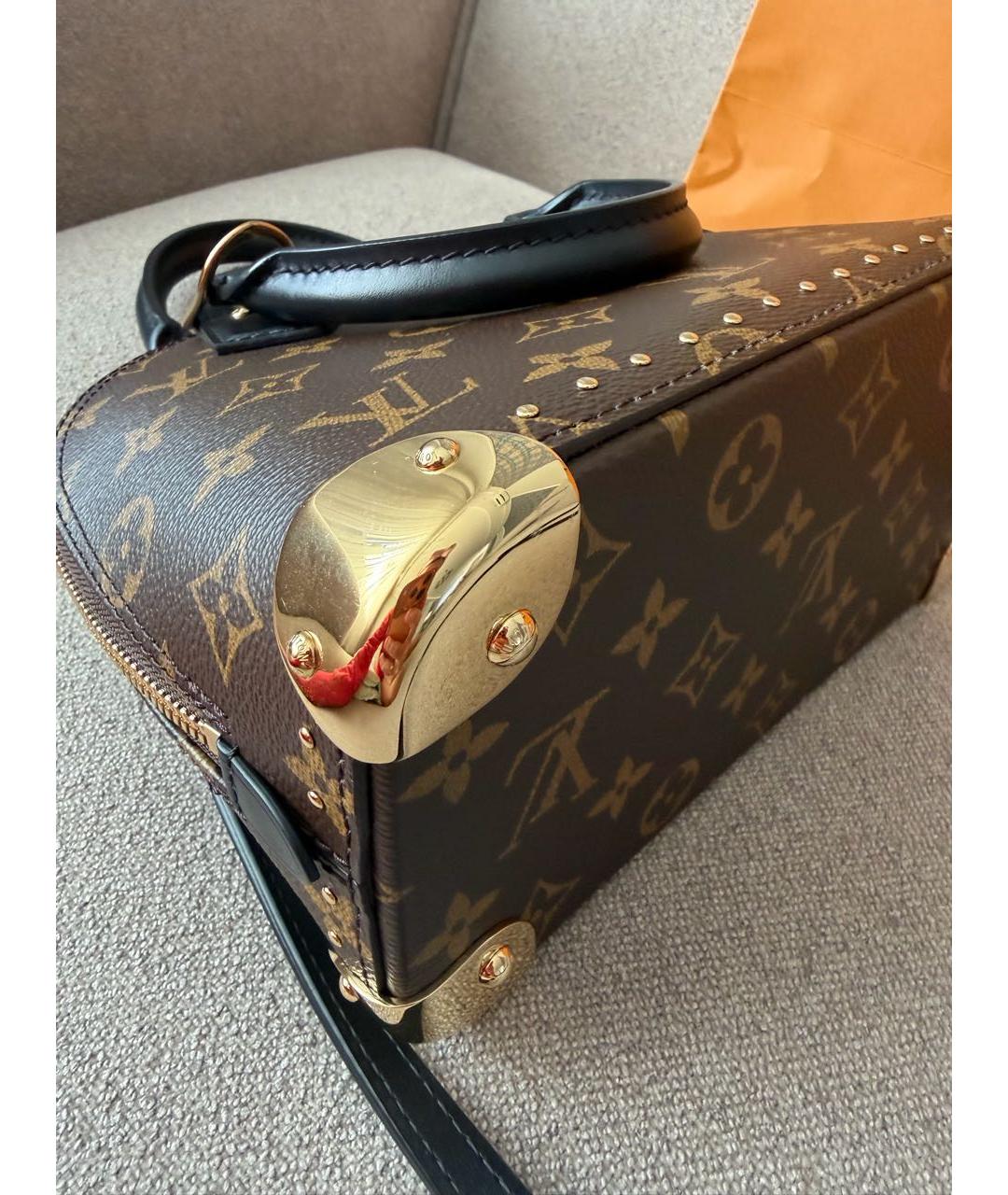 LOUIS VUITTON Коричневая сумка с короткими ручками из канвы, фото 4