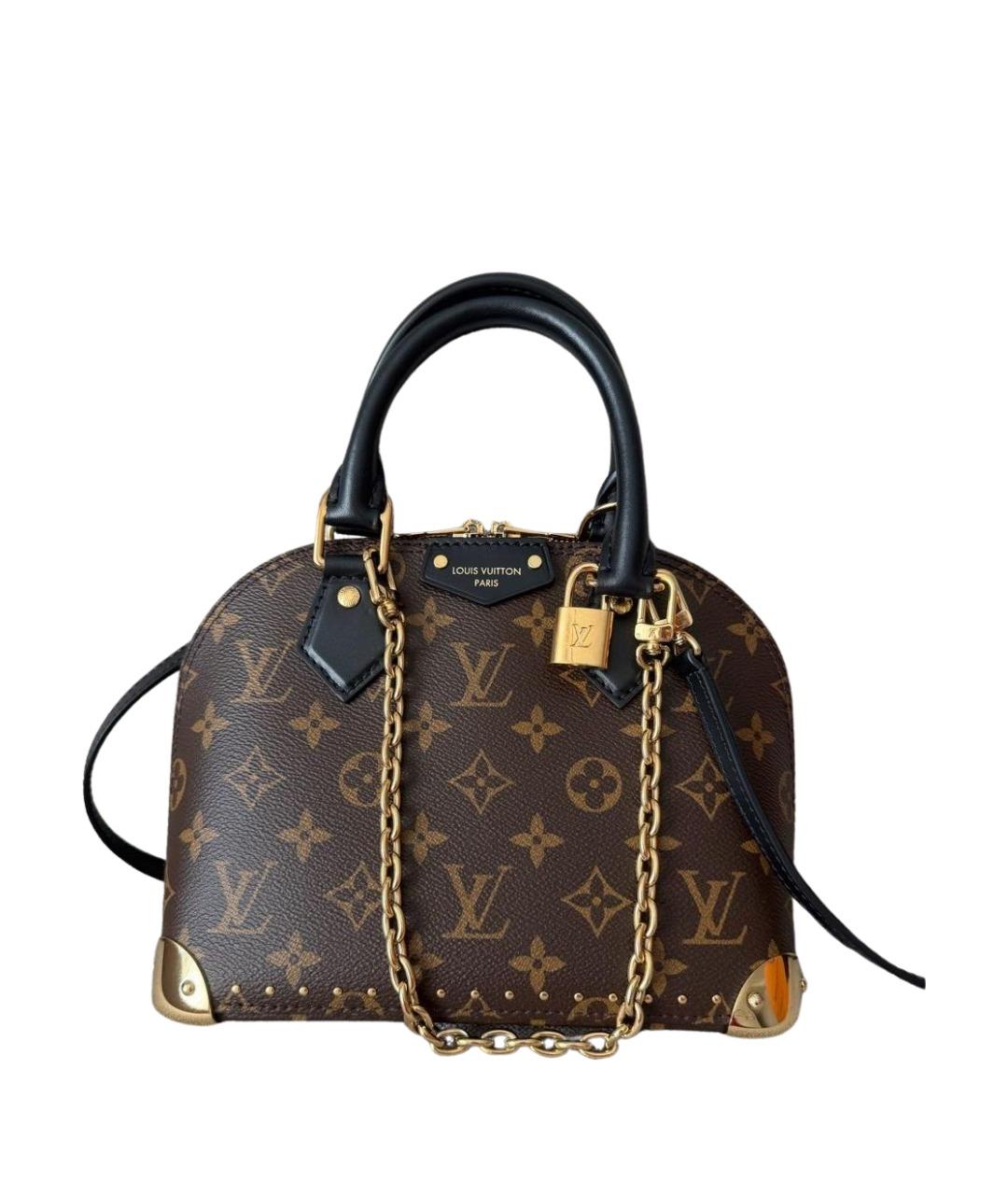 LOUIS VUITTON Коричневая сумка с короткими ручками из канвы, фото 1