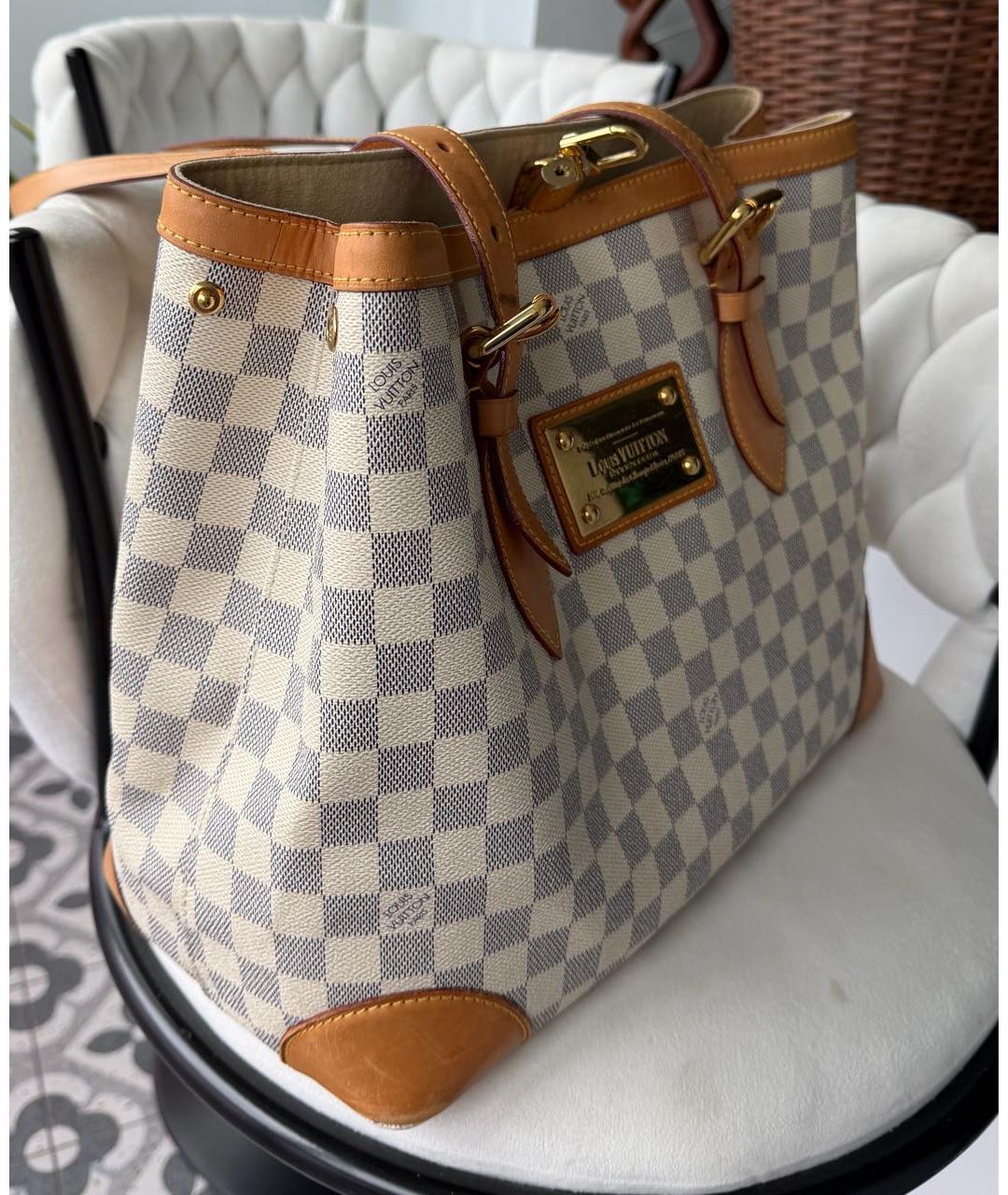 LOUIS VUITTON Бежевая сумка тоут из канвы, фото 2