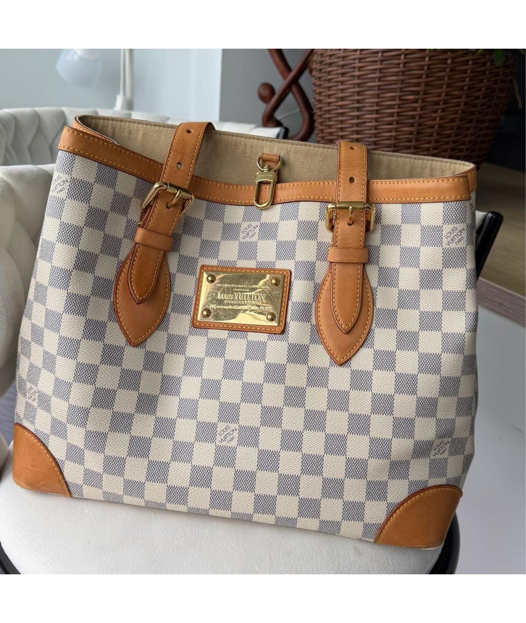 LOUIS VUITTON Бежевая сумка тоут из канвы, фото 9