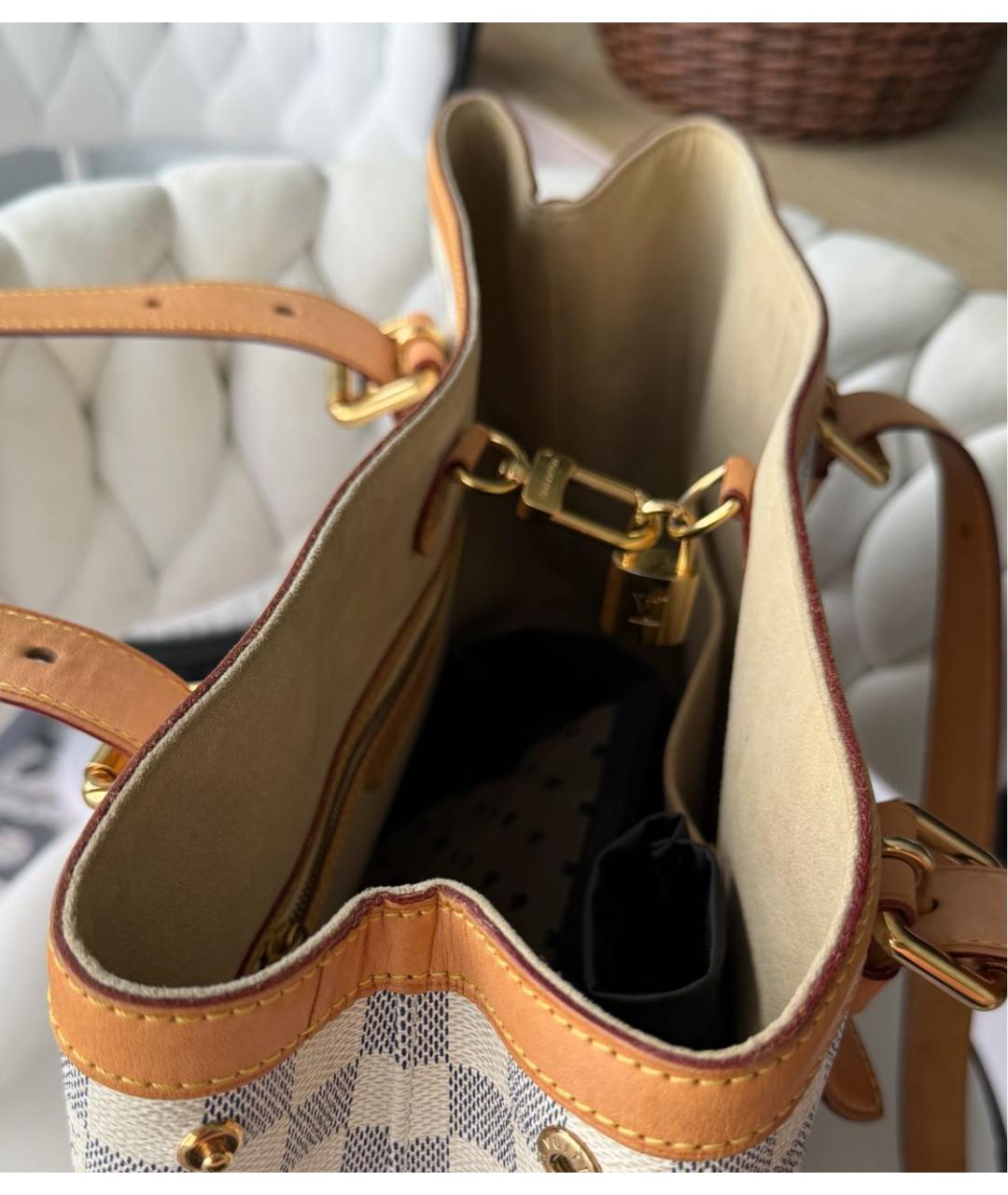 LOUIS VUITTON Бежевая сумка тоут из канвы, фото 4