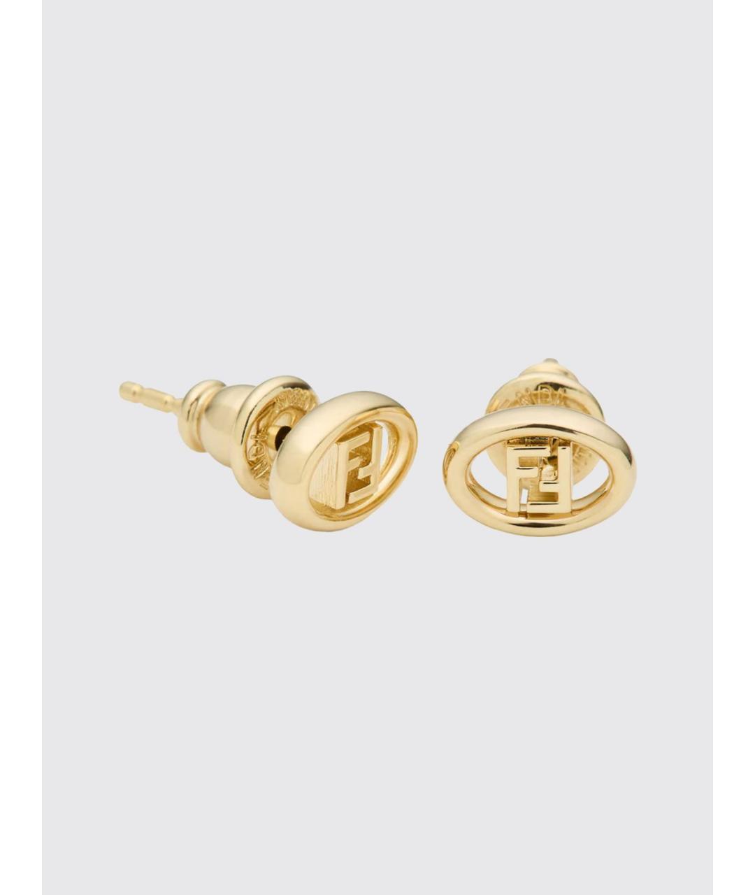 FENDI Золотые серьги, фото 2