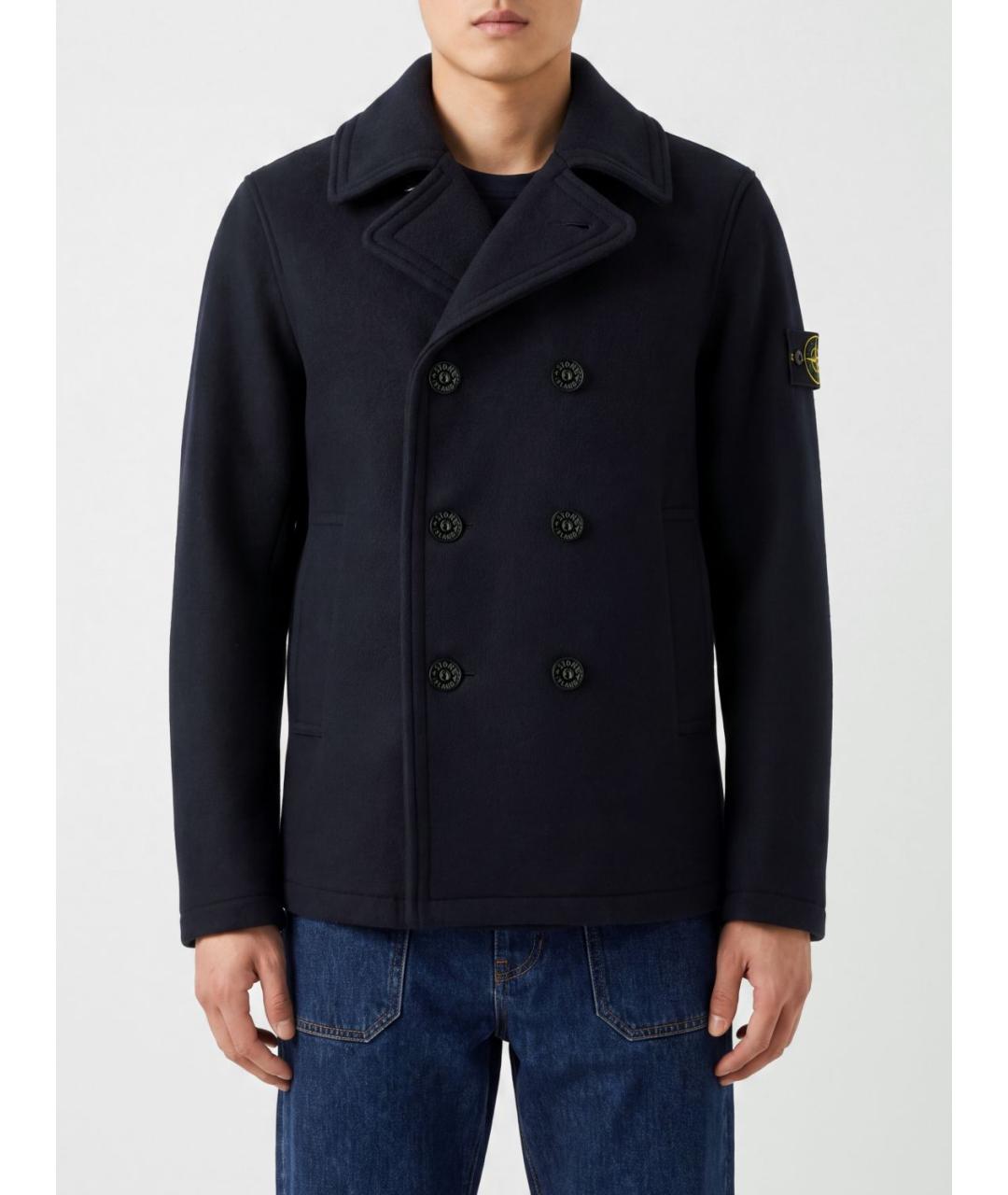 STONE ISLAND Синяя шерстяная куртка, фото 2