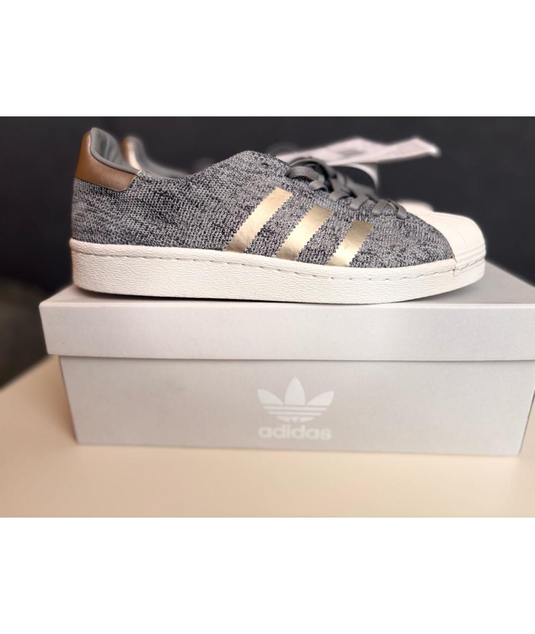 ADIDAS Серые текстильные низкие кроссовки / кеды, фото 5
