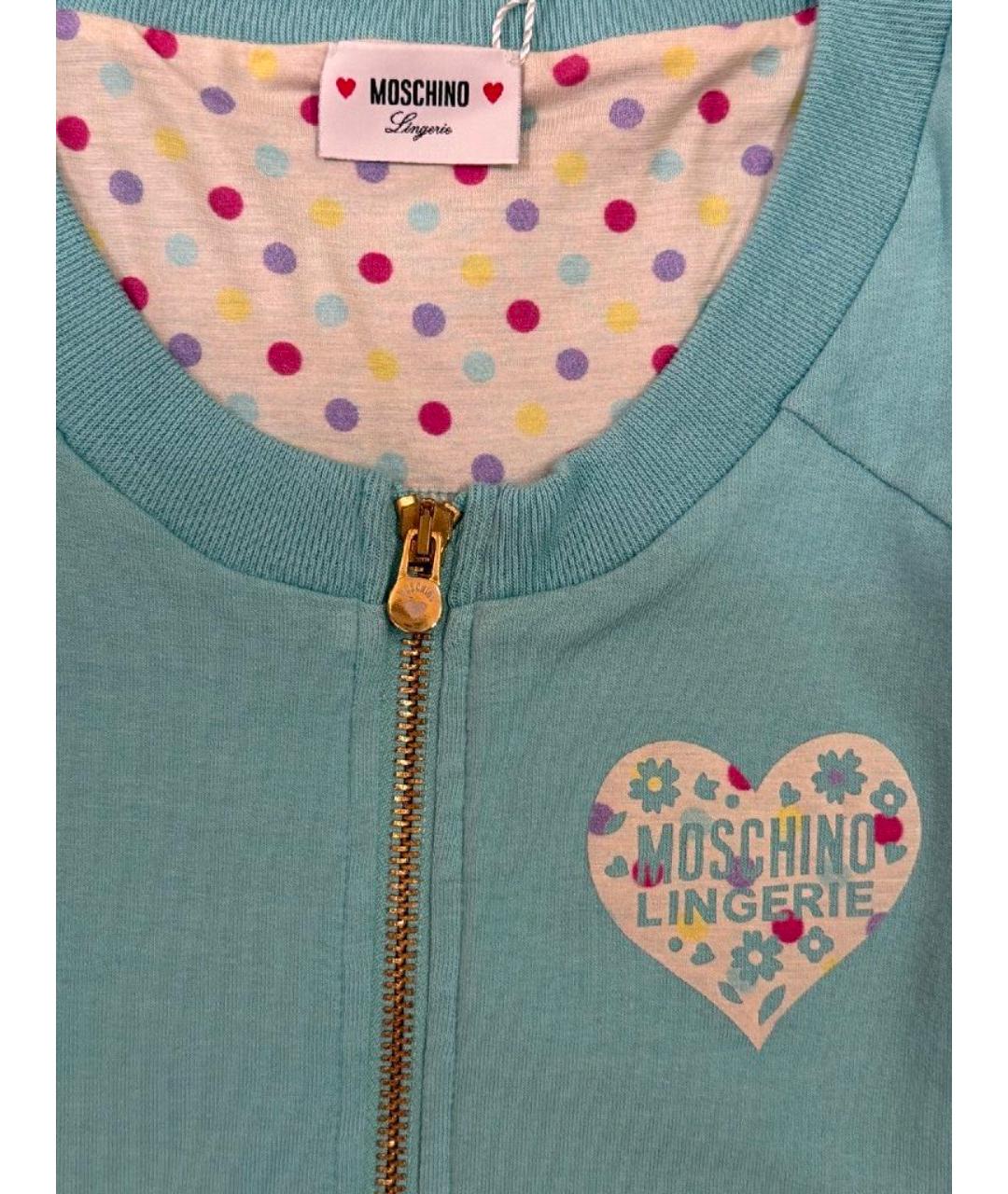 MOSCHINO Бирюзовый хлопко-эластановый спортивные костюмы, фото 6
