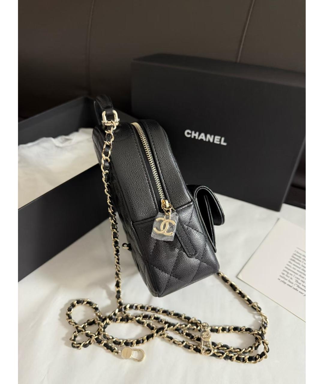 CHANEL Черный кожаный рюкзак, фото 2