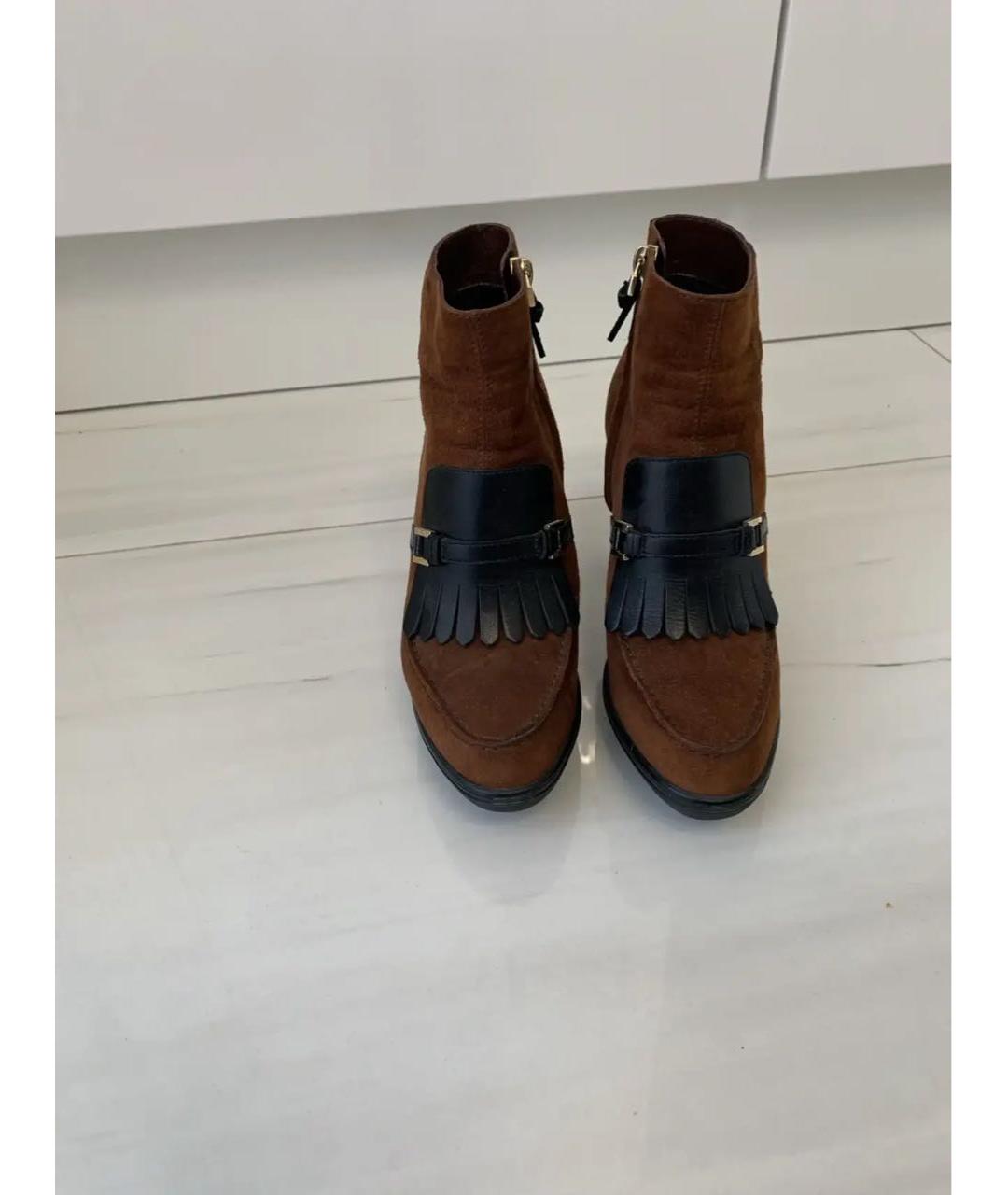 TOD'S Коричневые замшевые ботильоны, фото 2