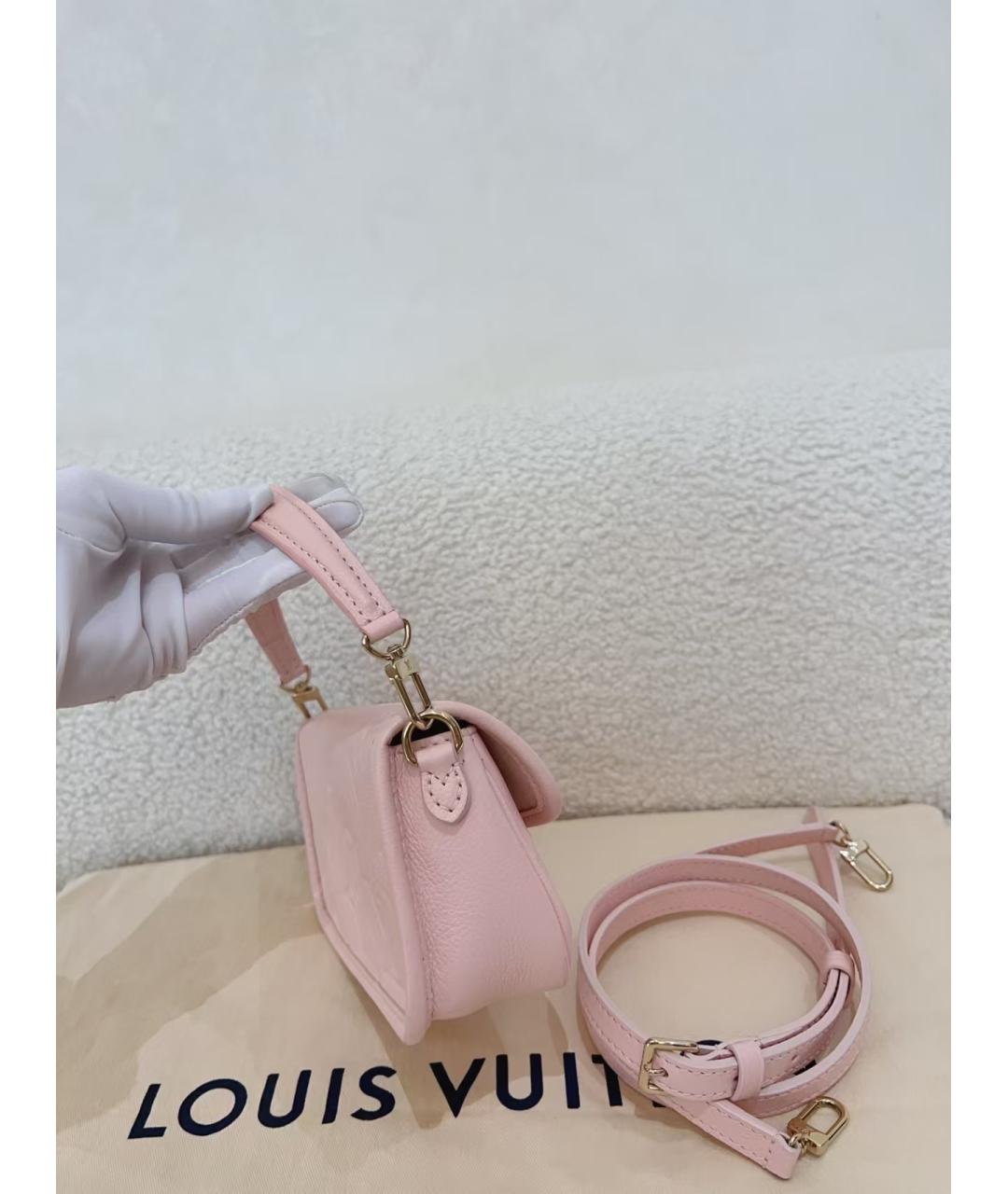 LOUIS VUITTON Розовая кожаная сумка через плечо, фото 2
