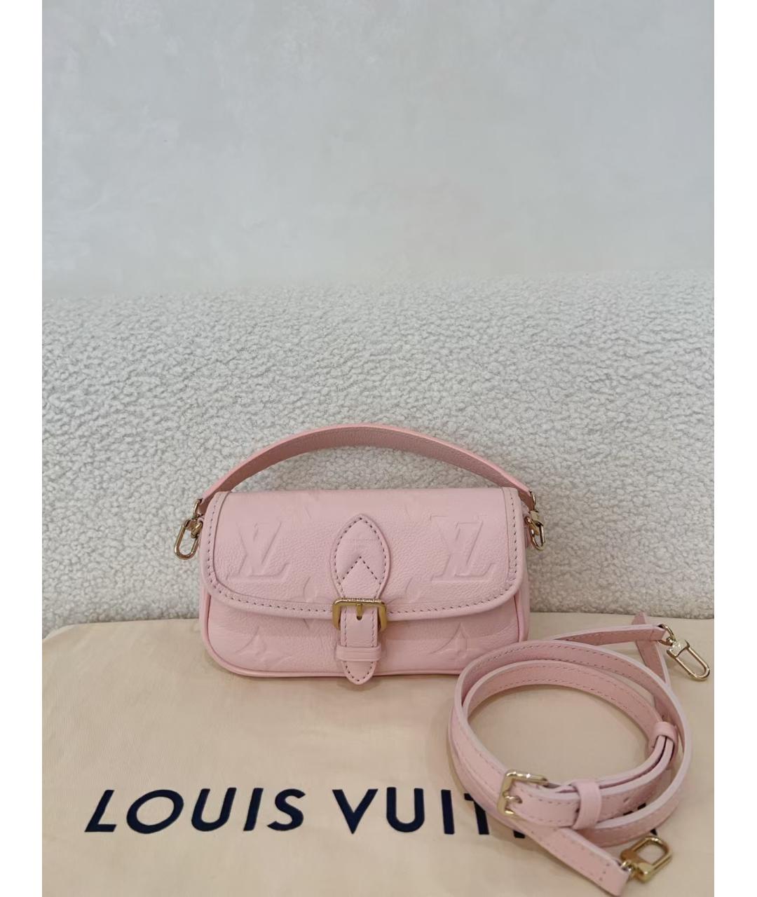 LOUIS VUITTON Розовая кожаная сумка через плечо, фото 5