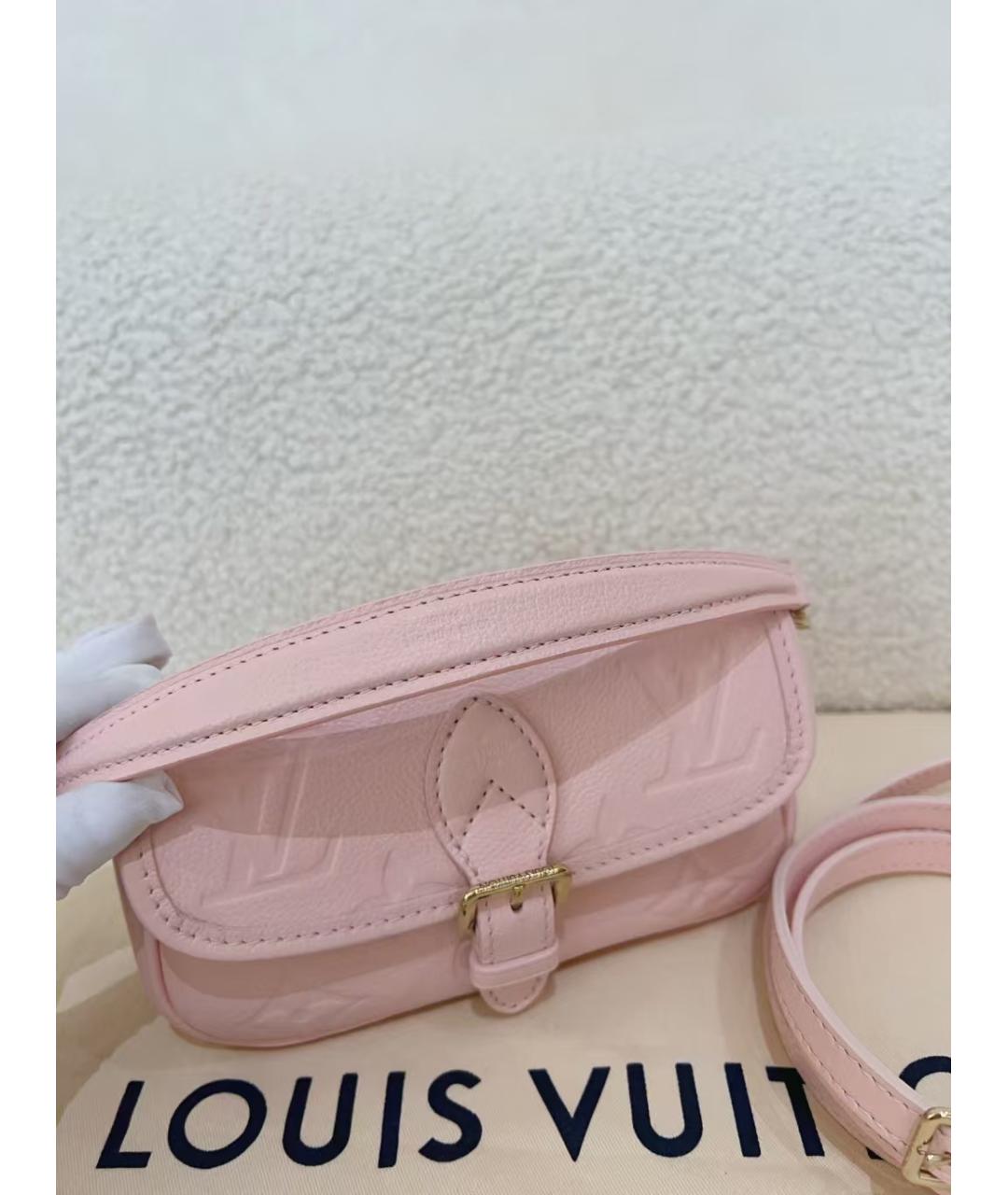 LOUIS VUITTON Розовая кожаная сумка через плечо, фото 4