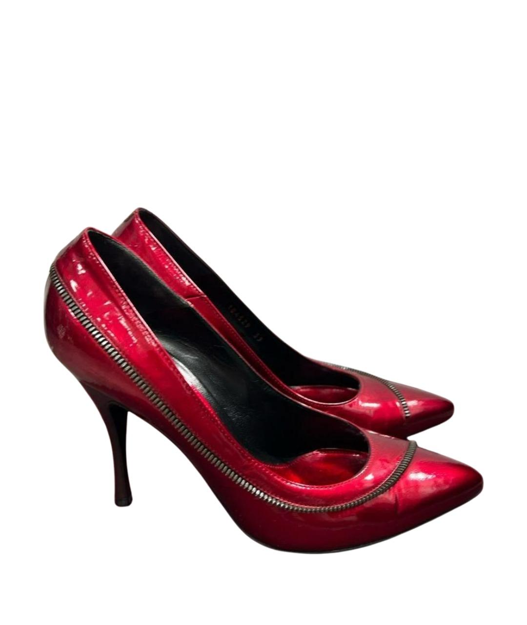 ALEXANDER MCQUEEN Красные туфли из лакированной кожи, фото 1