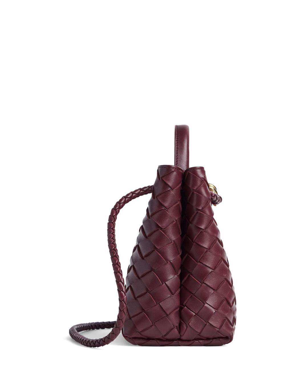 BOTTEGA VENETA Бордовая кожаная сумка тоут, фото 3