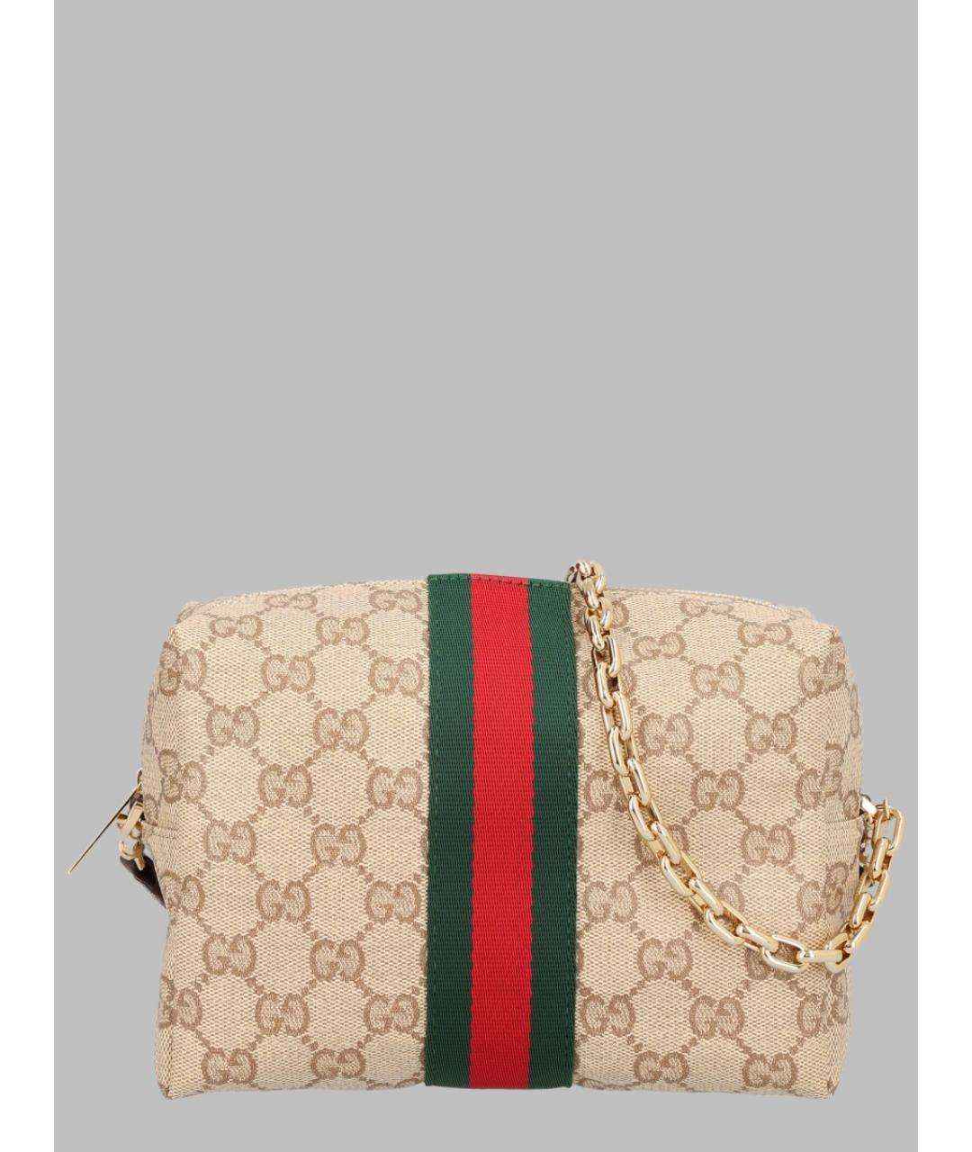 GUCCI Бежевая хлопковая сумка через плечо, фото 3