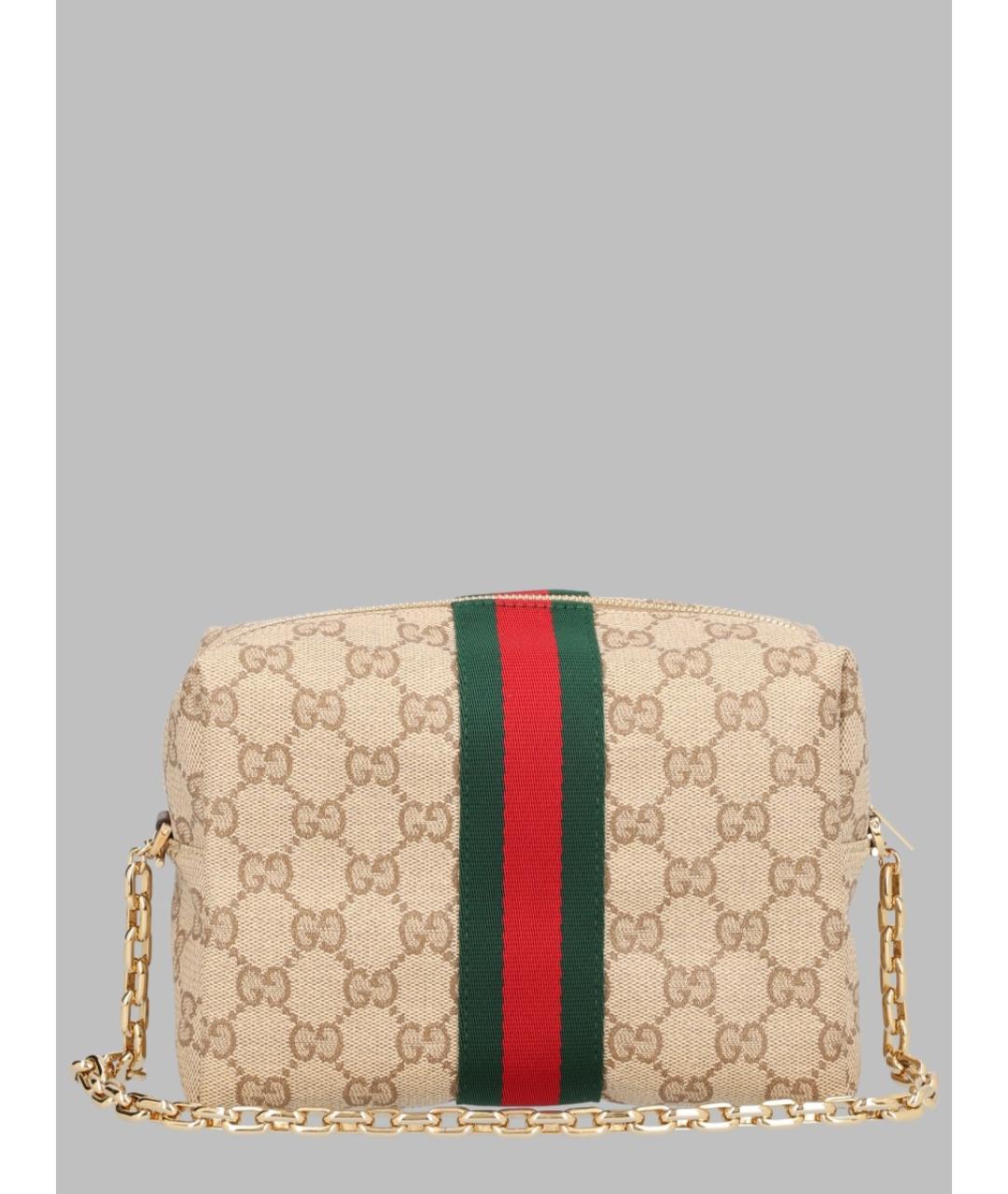 GUCCI Бежевая хлопковая сумка через плечо, фото 2