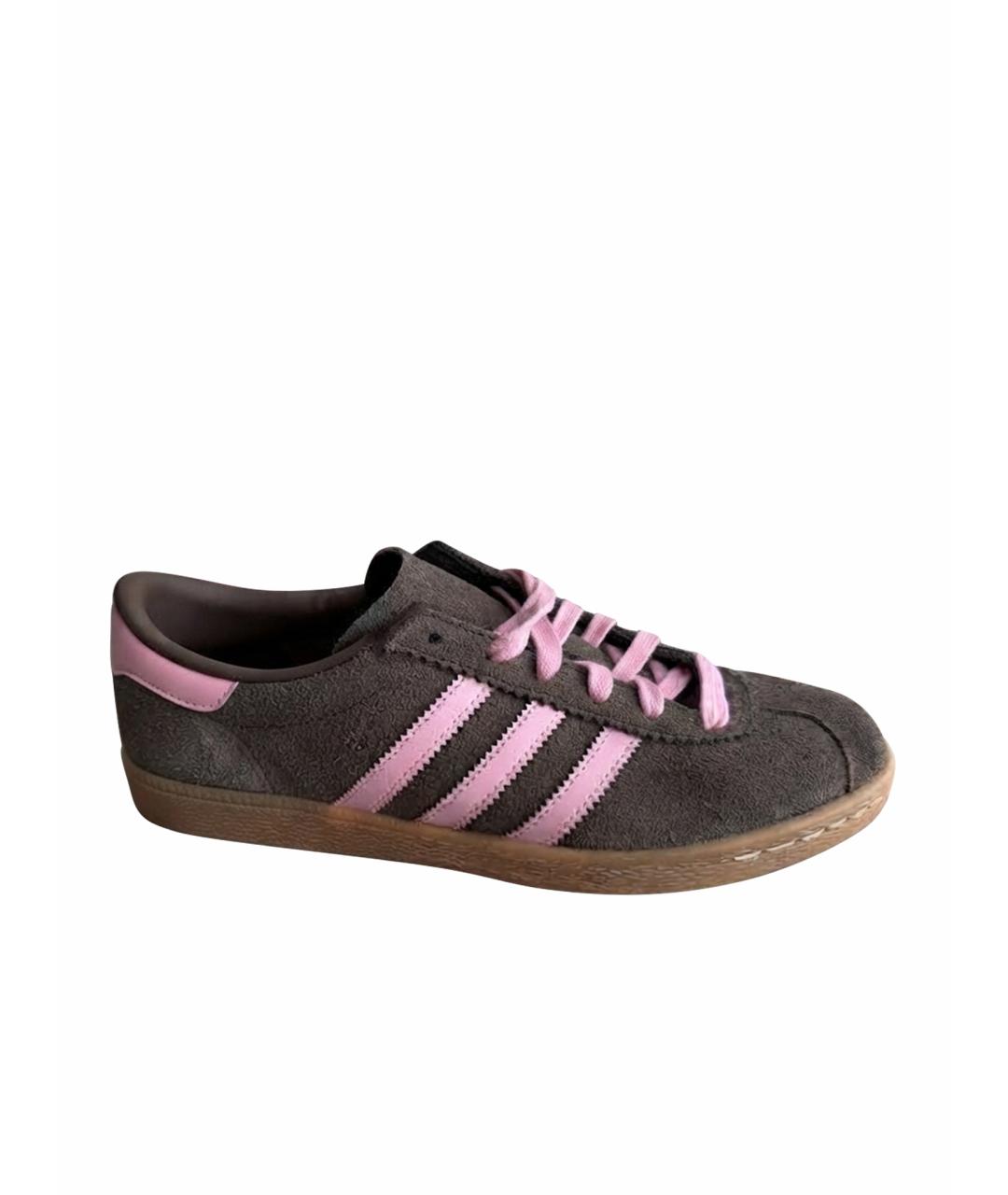 ADIDAS Коричневые замшевые кроссовки, фото 1