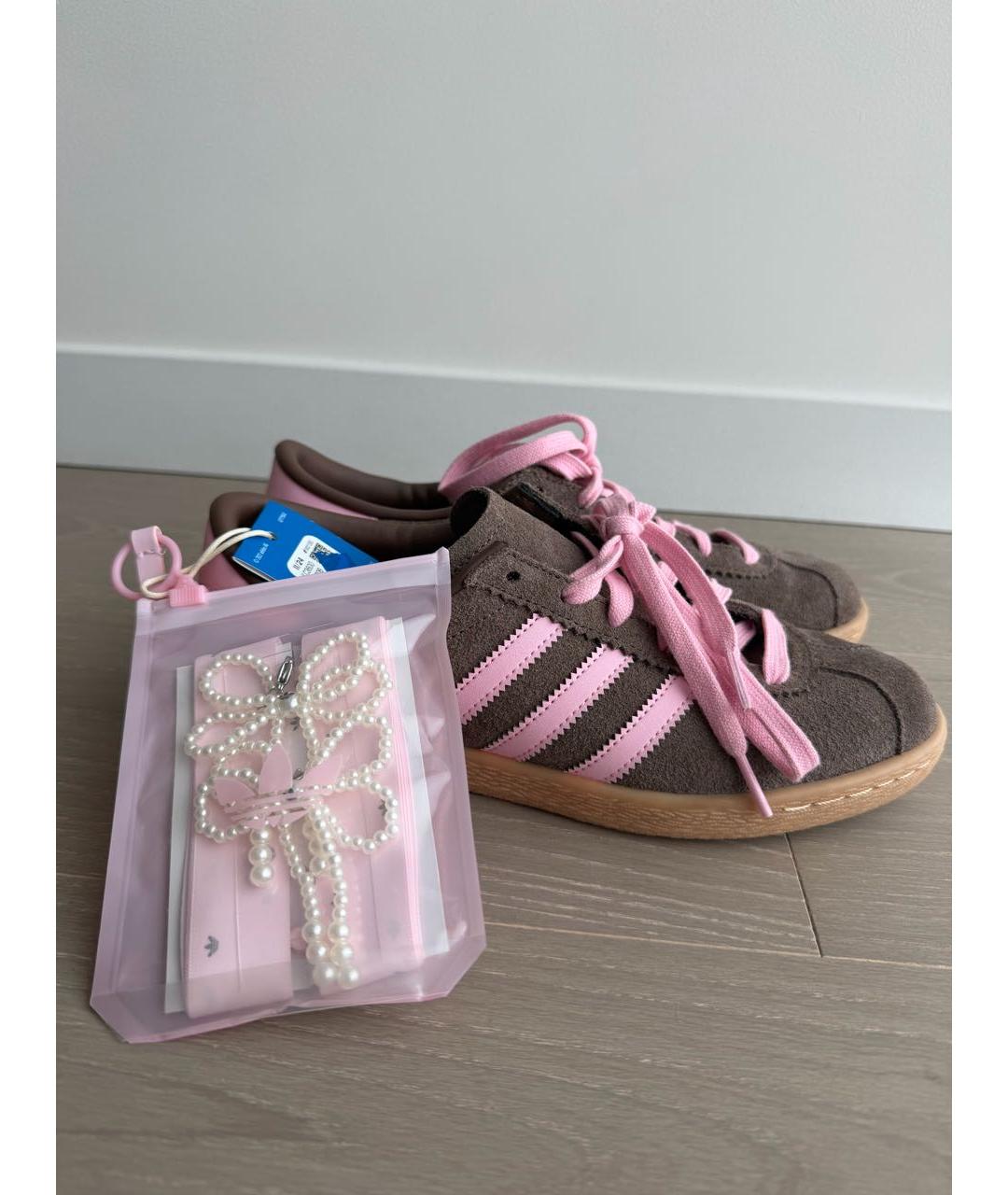 ADIDAS Коричневые замшевые кроссовки, фото 7