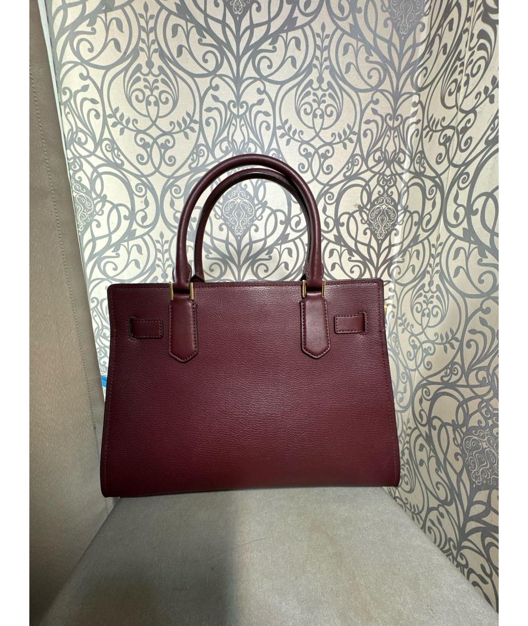 MICHAEL KORS Бордовая кожаная сумка через плечо, фото 3