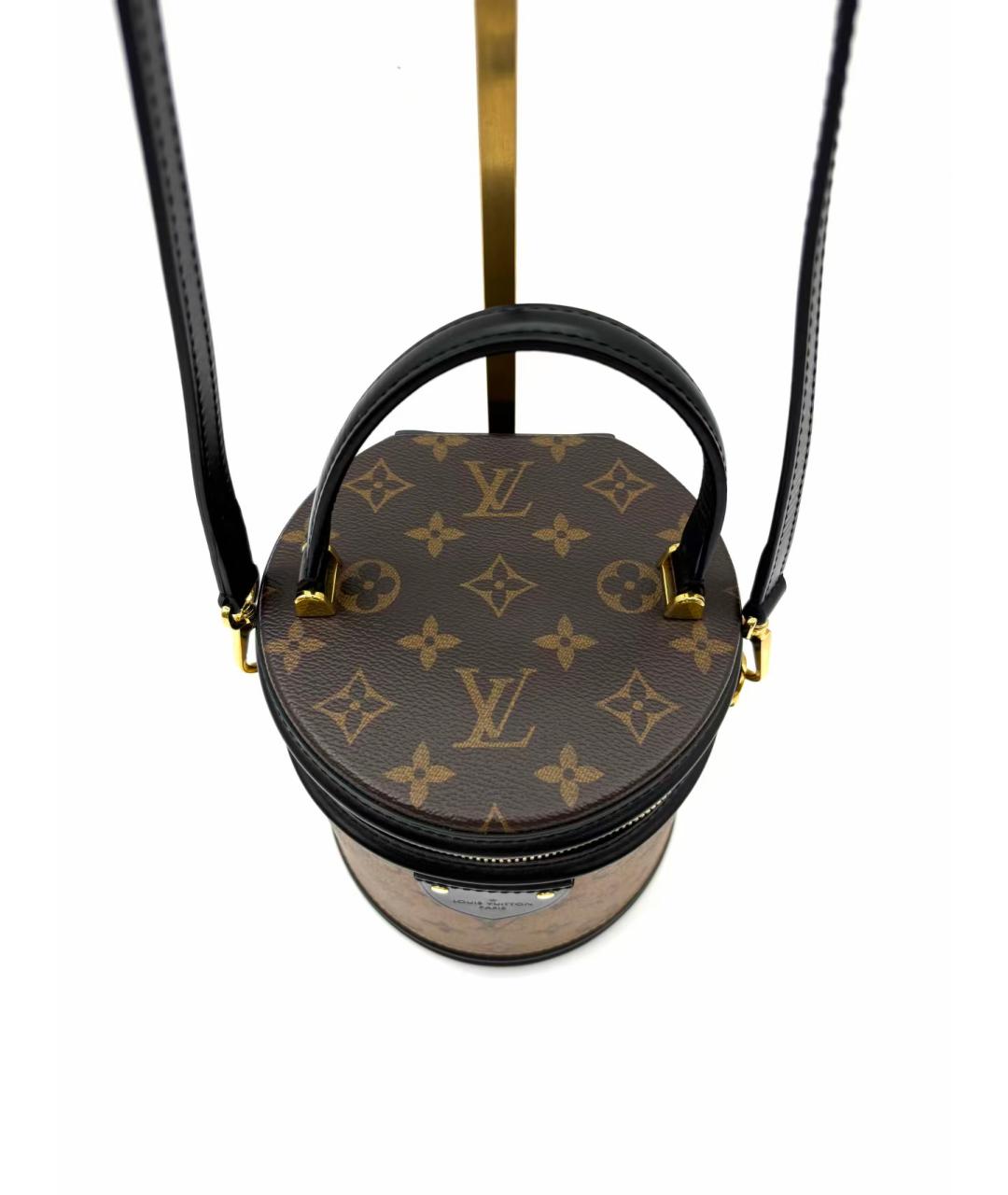 LOUIS VUITTON Коричневая сумка с короткими ручками из канвы, фото 5