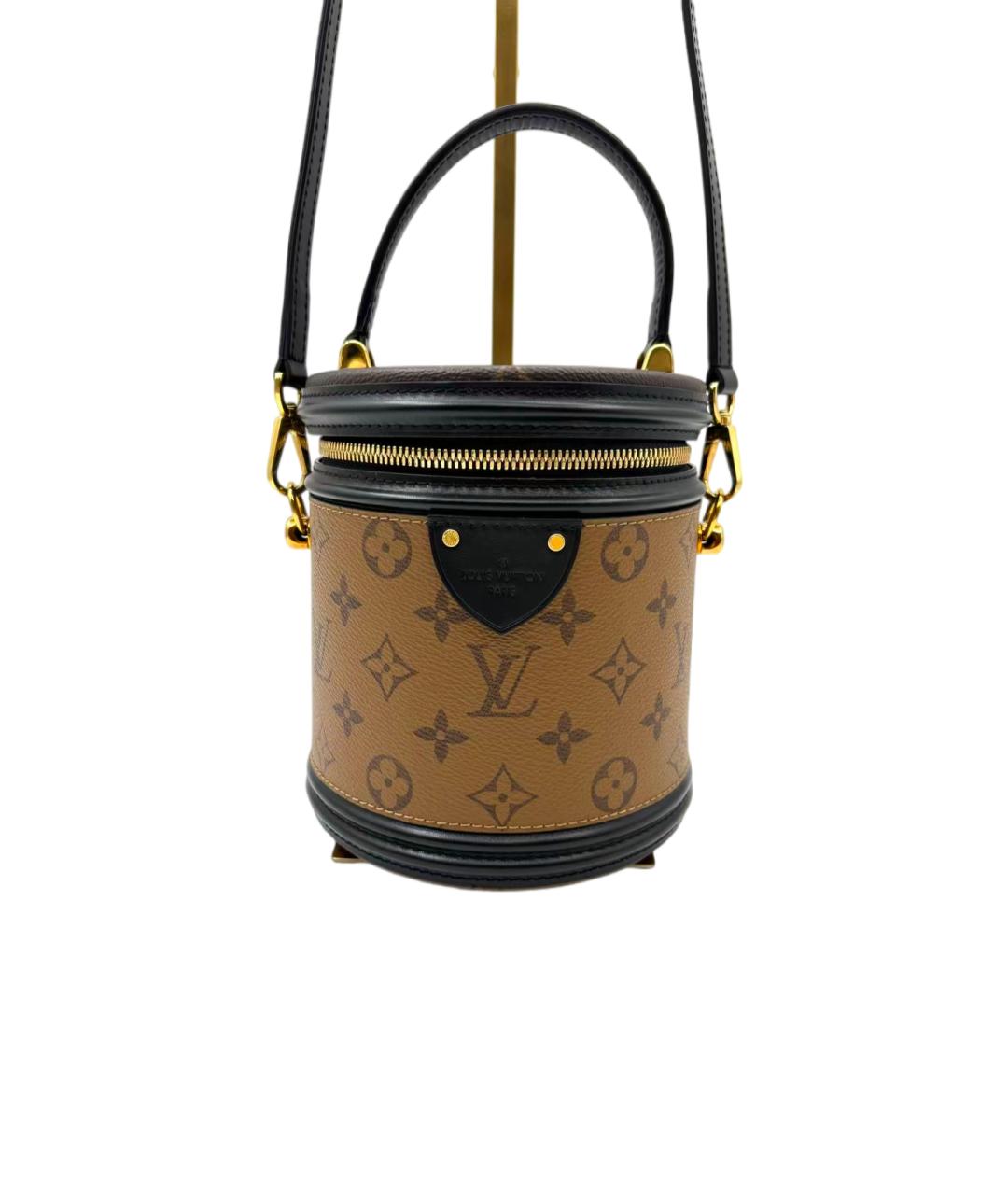 LOUIS VUITTON Коричневая сумка с короткими ручками из канвы, фото 6