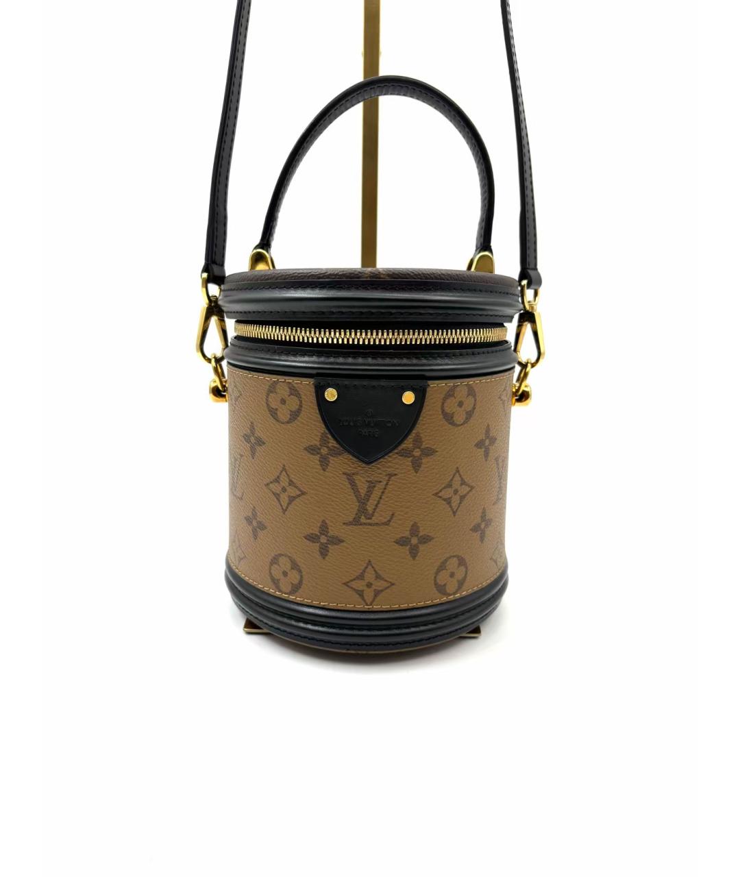 LOUIS VUITTON Коричневая сумка с короткими ручками из канвы, фото 2