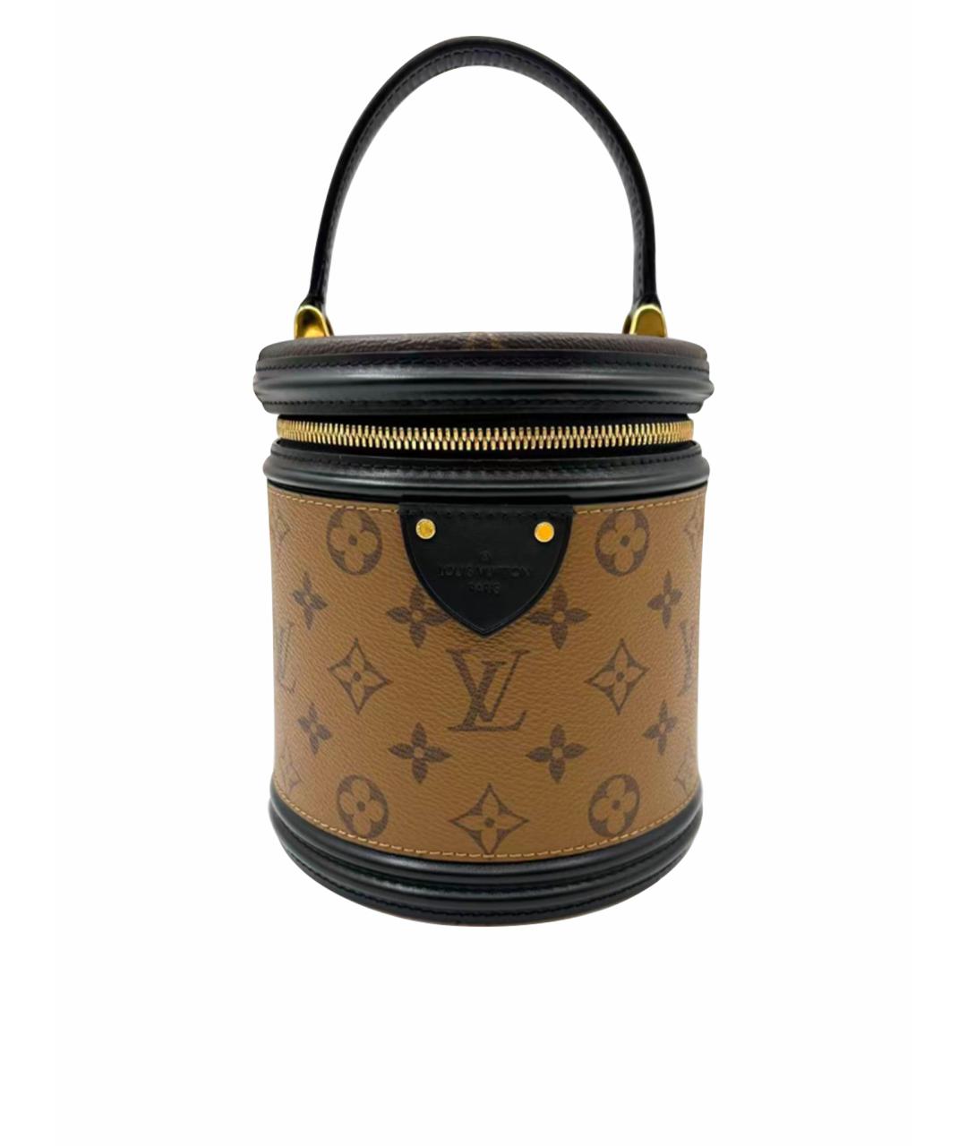 LOUIS VUITTON Коричневая сумка с короткими ручками из канвы, фото 1