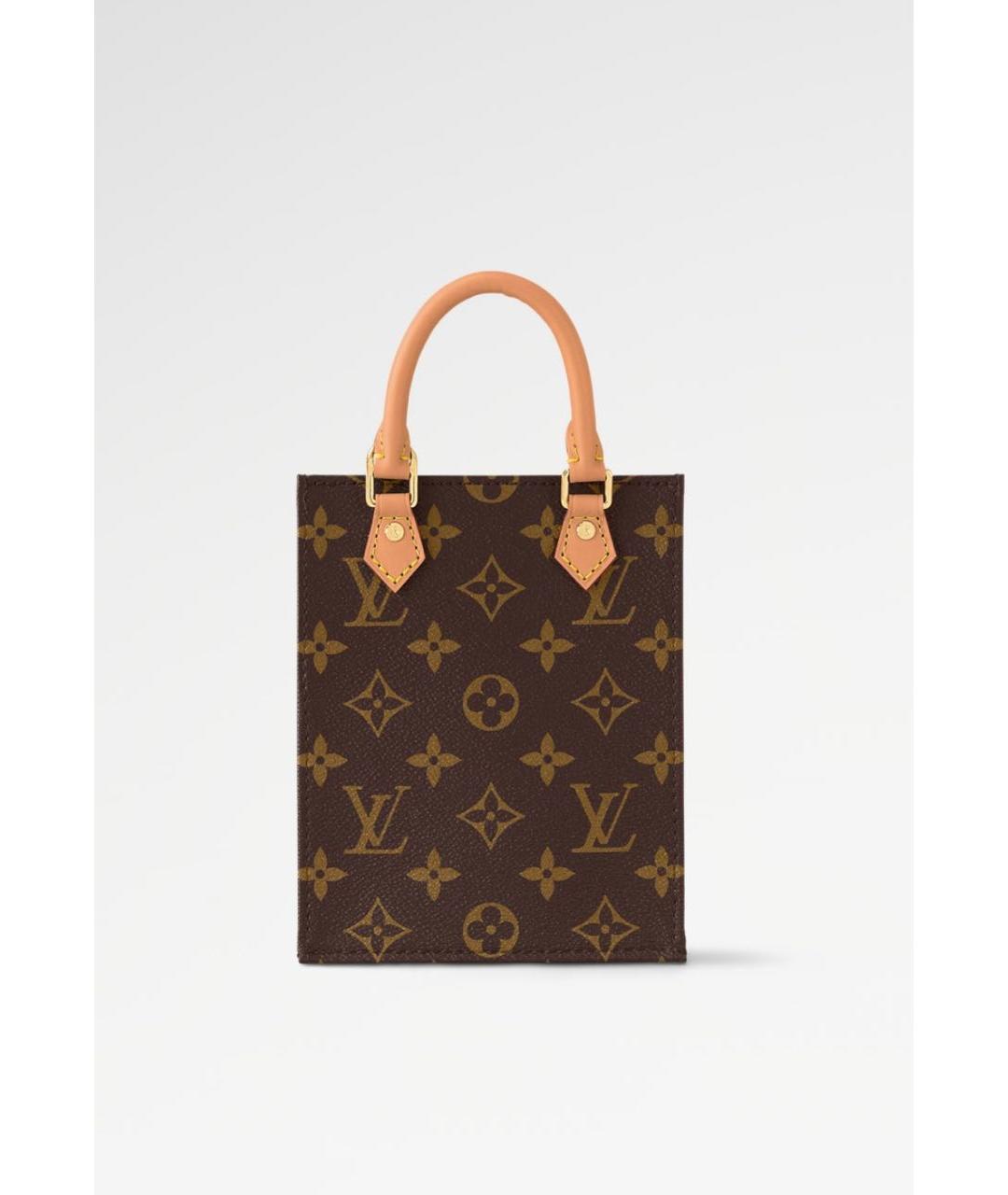 LOUIS VUITTON Коричневая сумка с короткими ручками из канвы, фото 9