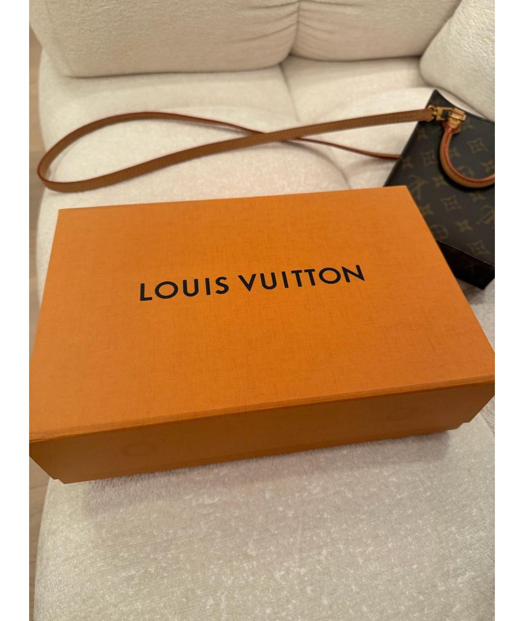 LOUIS VUITTON Коричневая сумка с короткими ручками из канвы, фото 7