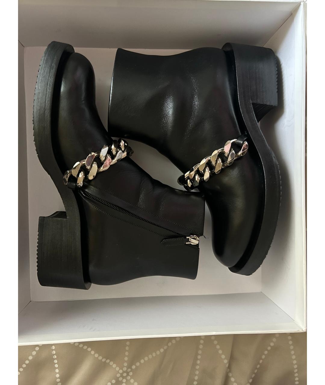 GIVENCHY Черные кожаные ботинки, фото 5