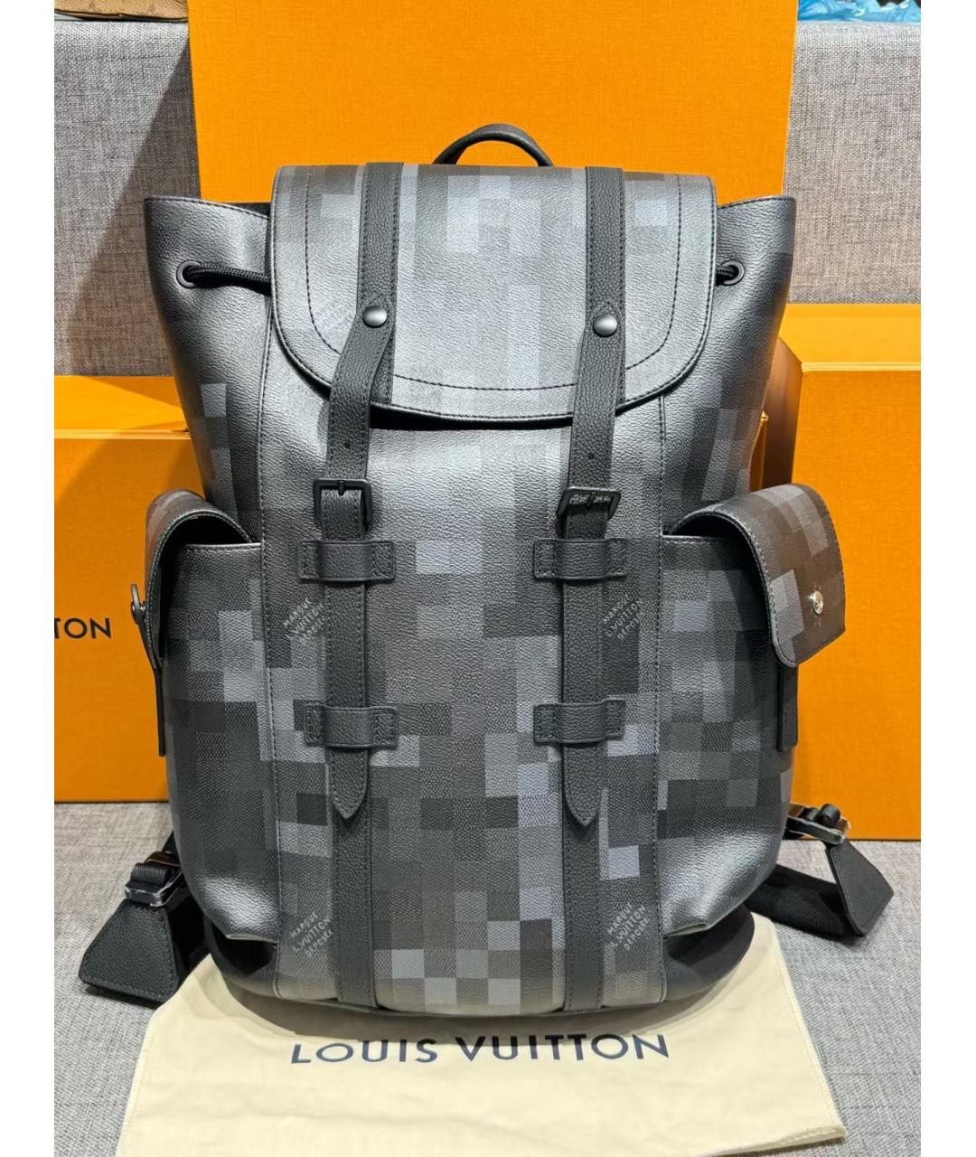 LOUIS VUITTON Черный рюкзак, фото 5