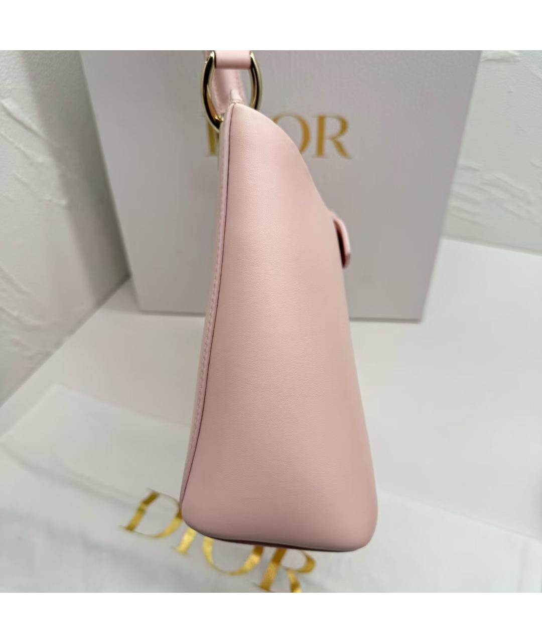 CHRISTIAN DIOR Розовая кожаная сумка через плечо, фото 2