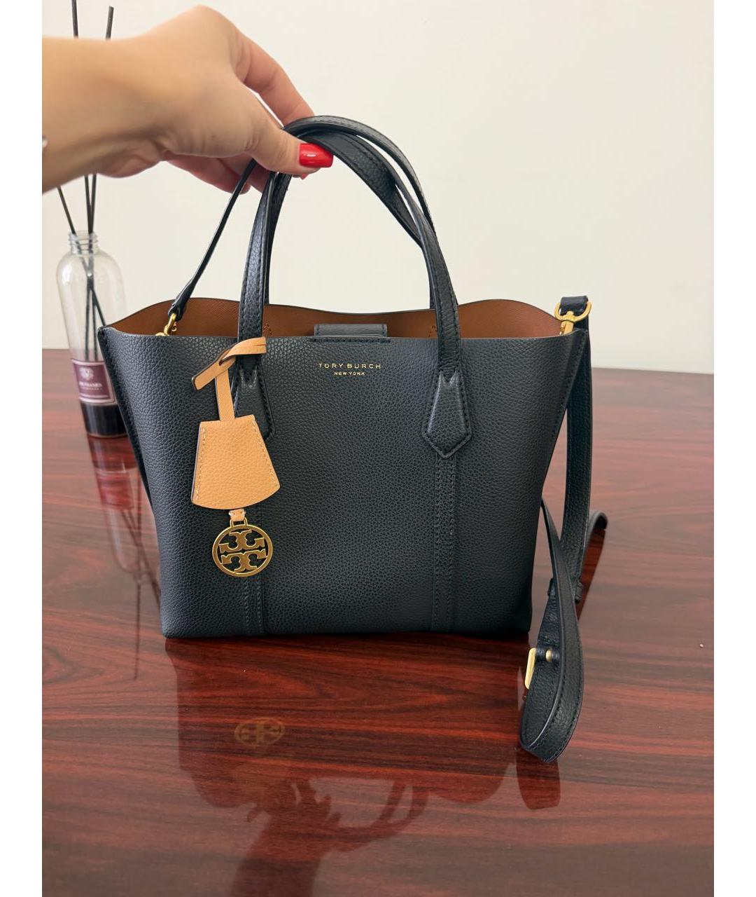 TORY BURCH Черная кожаная сумка через плечо, фото 4