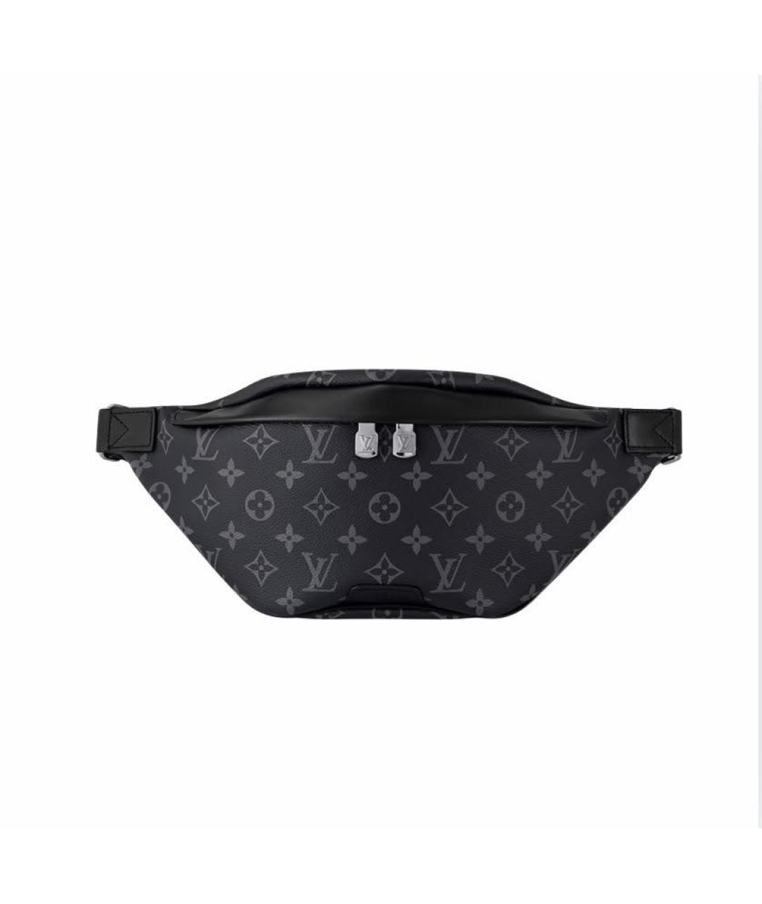 LOUIS VUITTON Черная сумка через плечо из канвы, фото 9