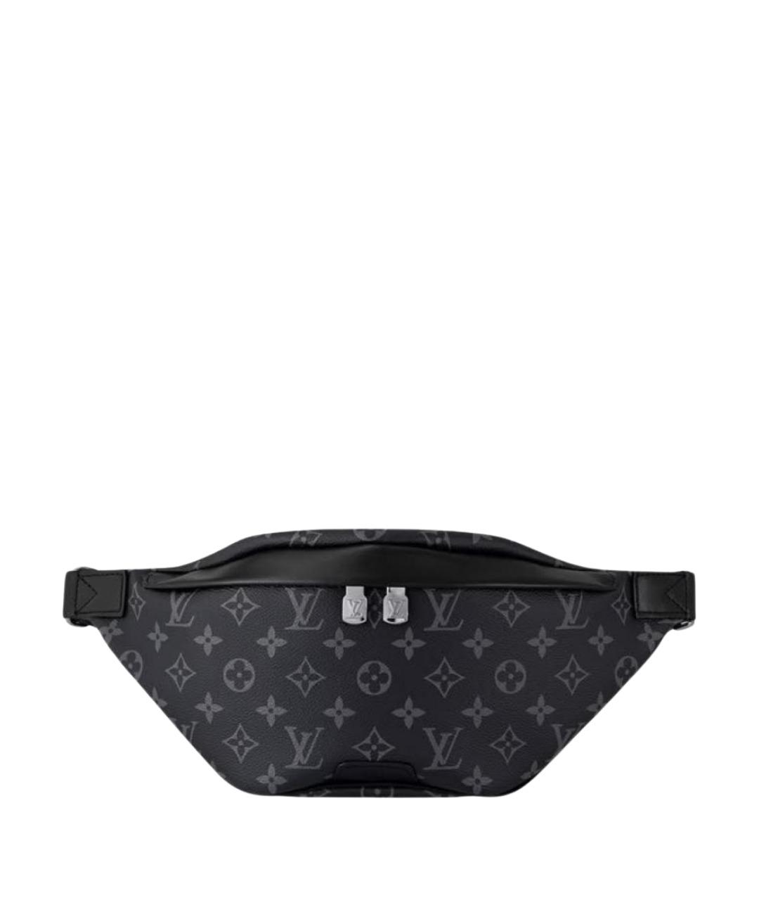 LOUIS VUITTON Черная сумка через плечо из канвы, фото 1