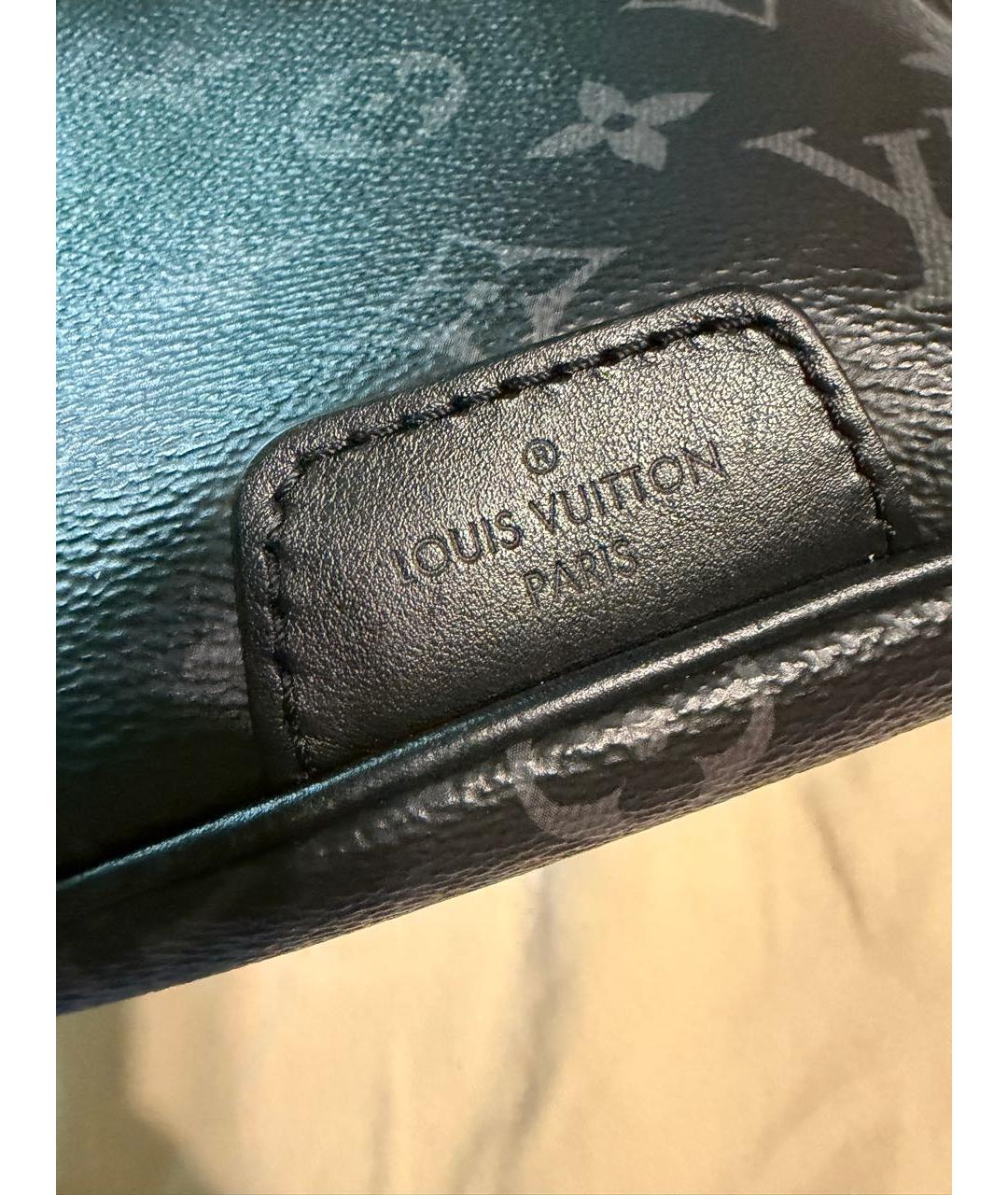 LOUIS VUITTON Черная сумка через плечо из канвы, фото 4