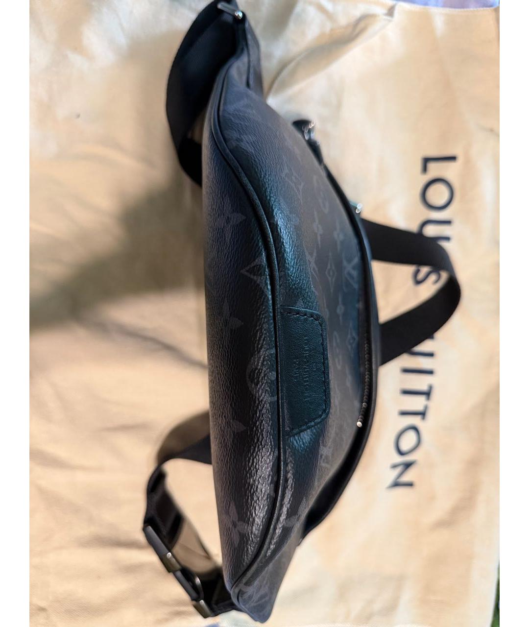 LOUIS VUITTON Черная сумка через плечо из канвы, фото 6