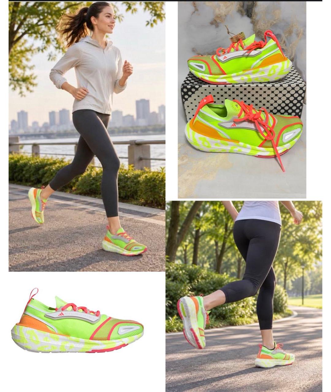 ADIDAS BY STELLA MCCARTNEY Салатовые текстильные кроссовки, фото 8
