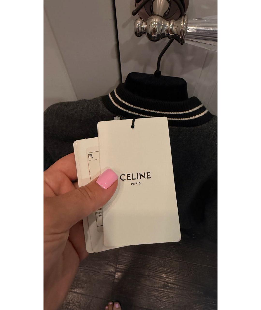 CELINE Антрацитовая шерстяная куртка, фото 4