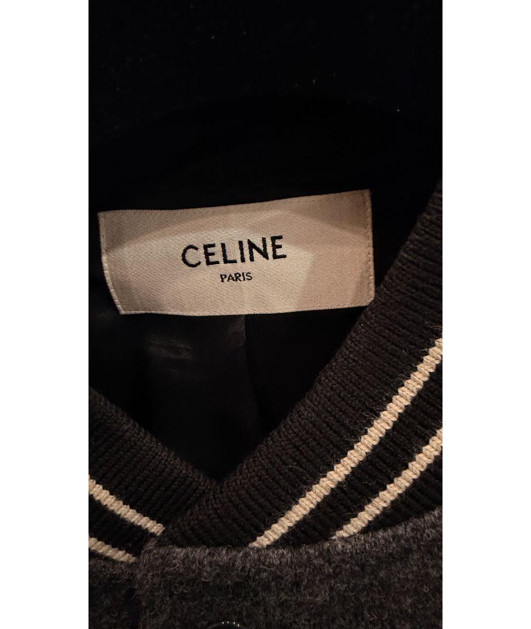 CELINE Антрацитовая шерстяная куртка, фото 3