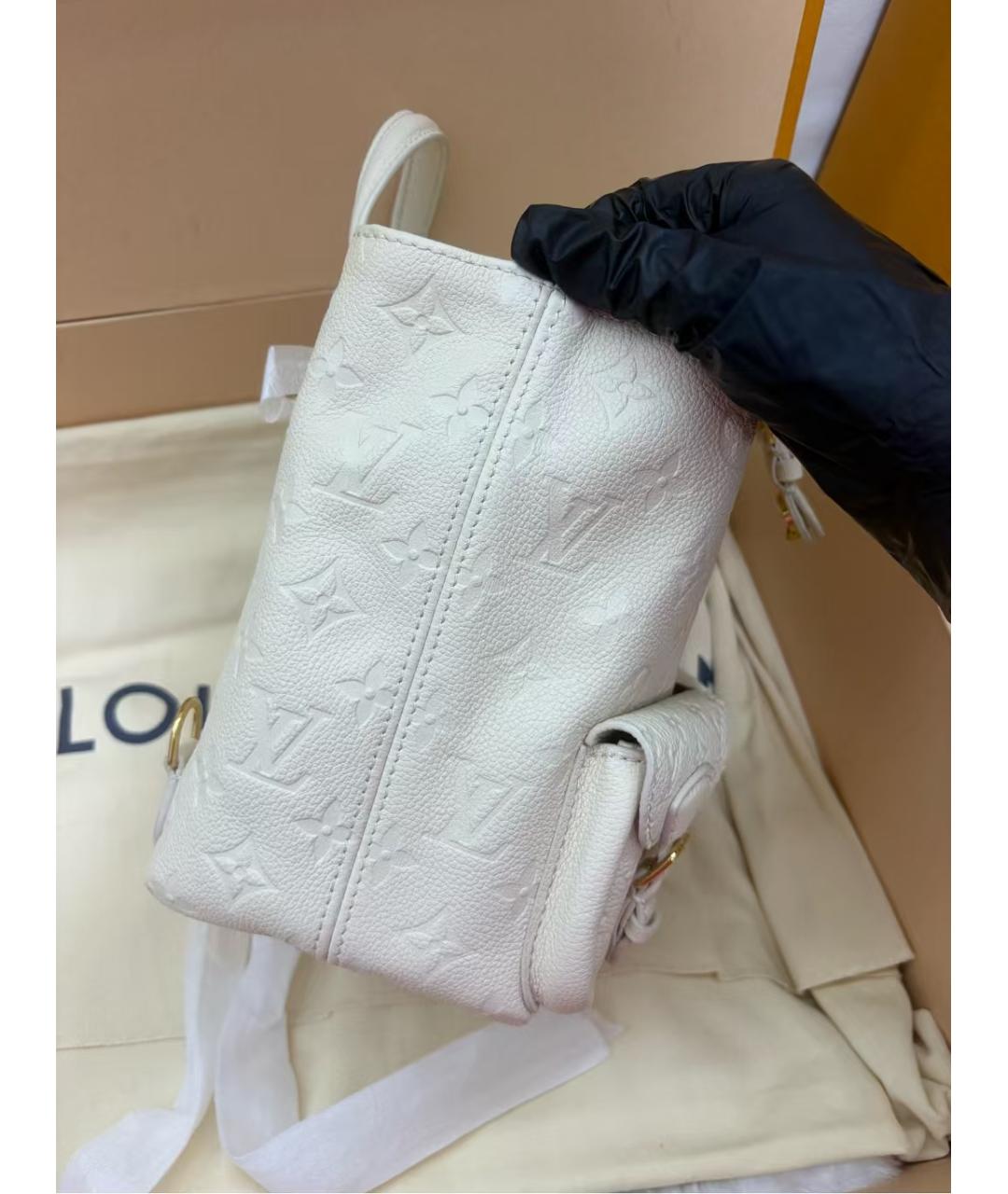 LOUIS VUITTON Белый кожаный рюкзак, фото 3