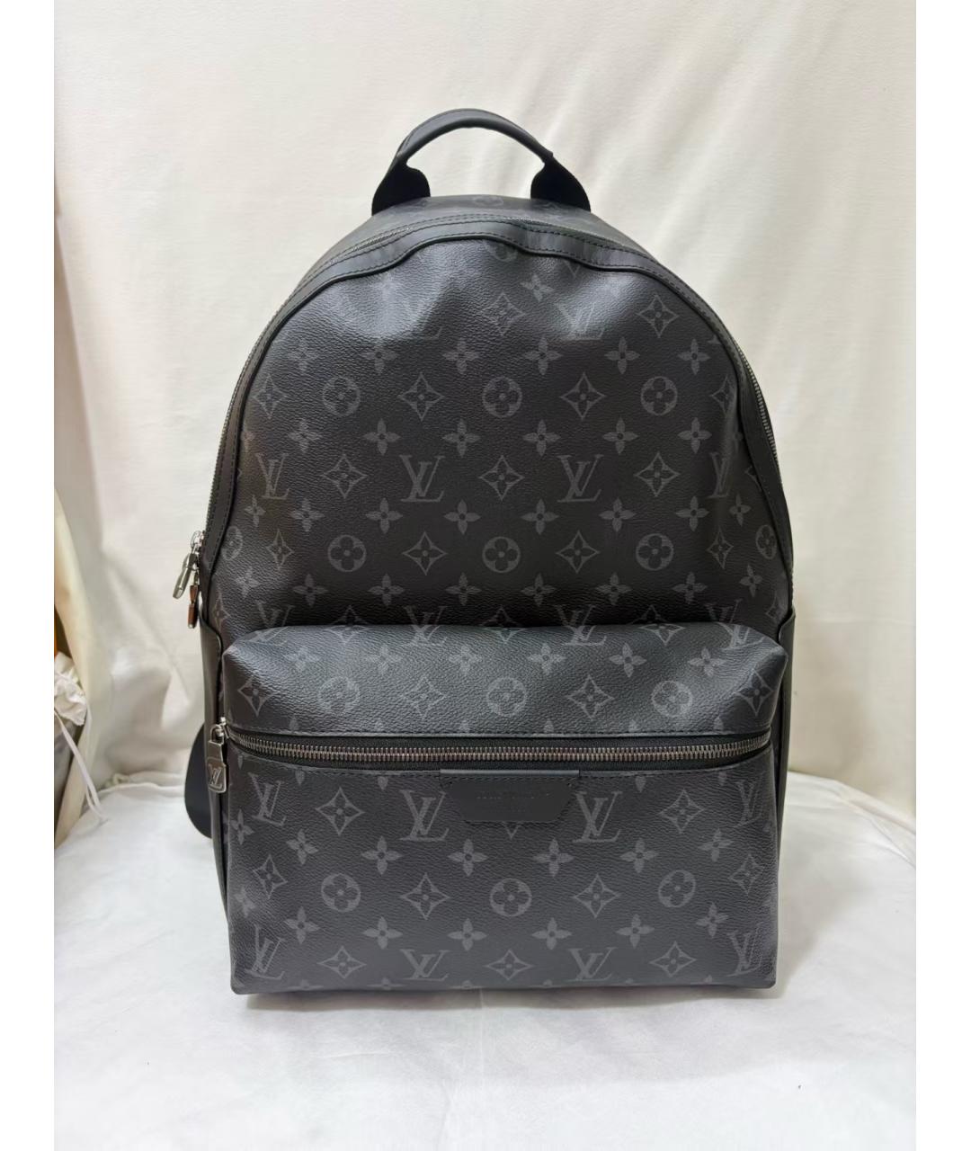 LOUIS VUITTON Черный кожаный рюкзак, фото 6