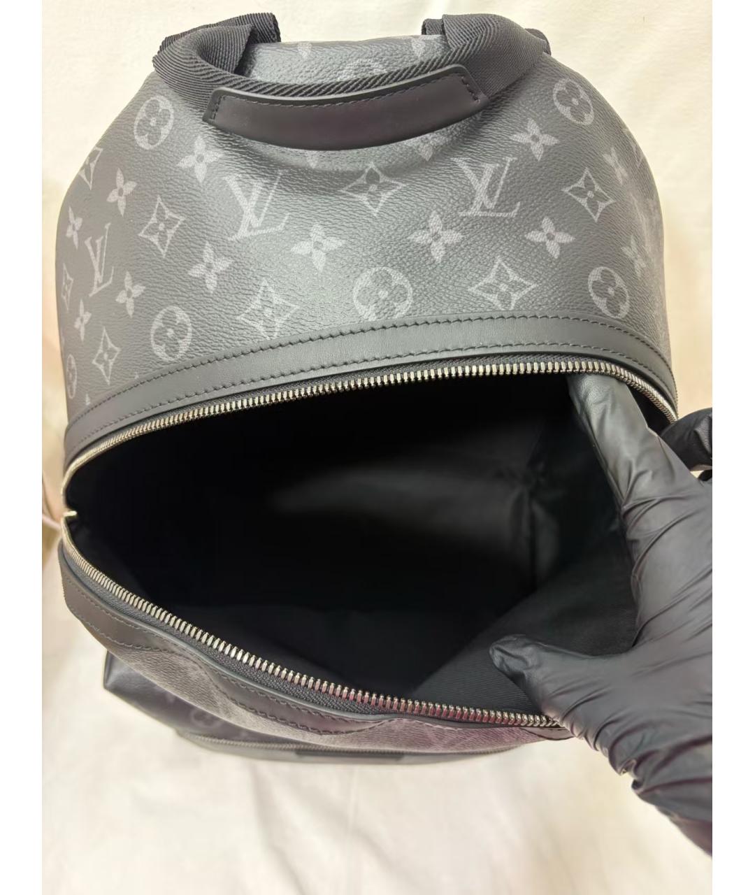 LOUIS VUITTON Черный кожаный рюкзак, фото 4