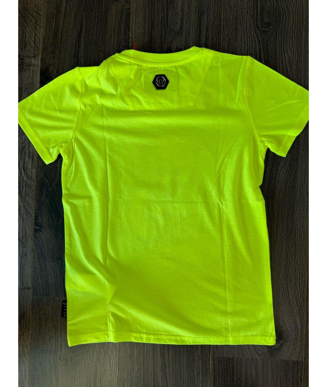 PHILIPP PLEIN Салатовая хлопковая детская футболка, фото 2