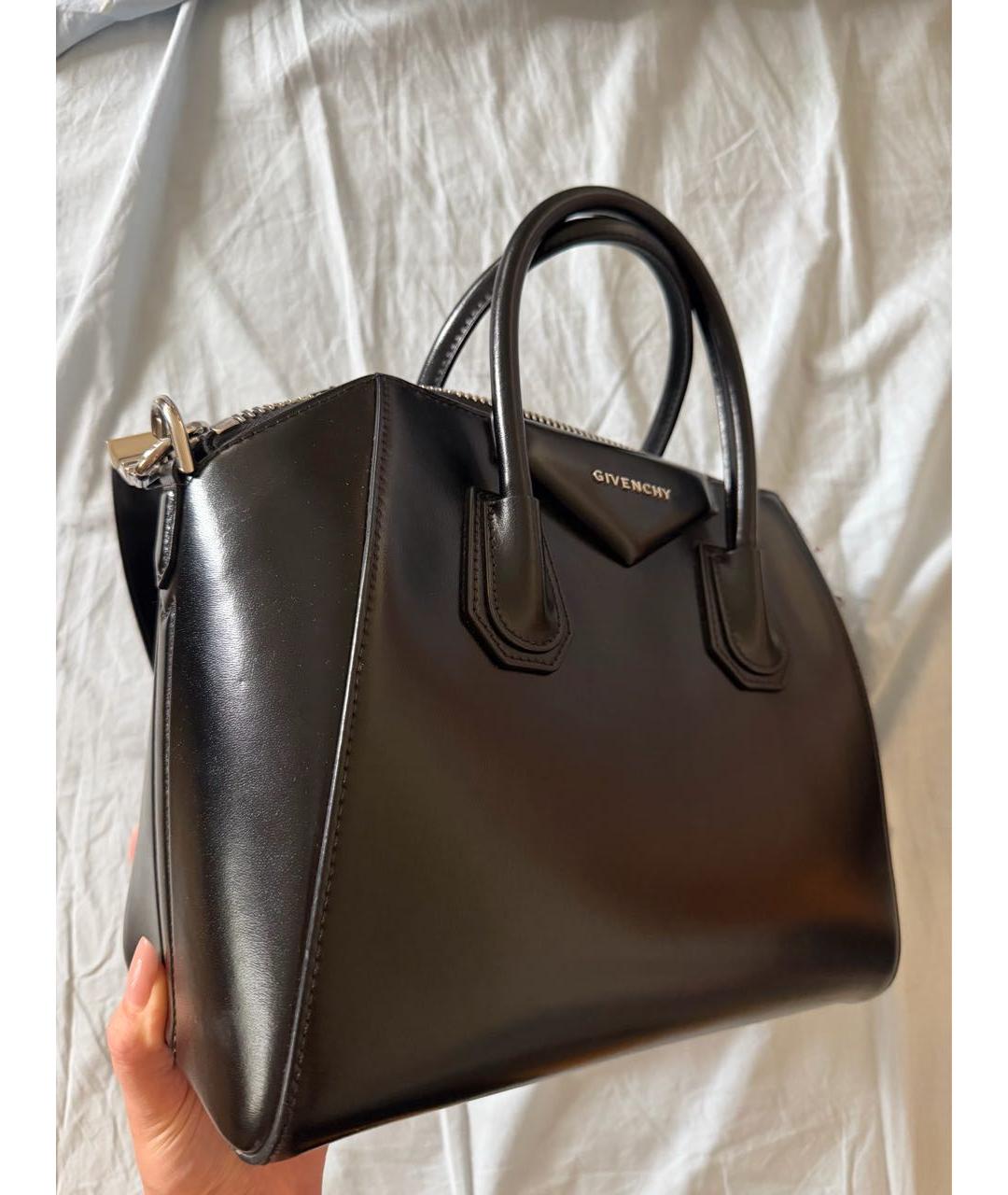GIVENCHY Черная кожаная сумка с короткими ручками, фото 2