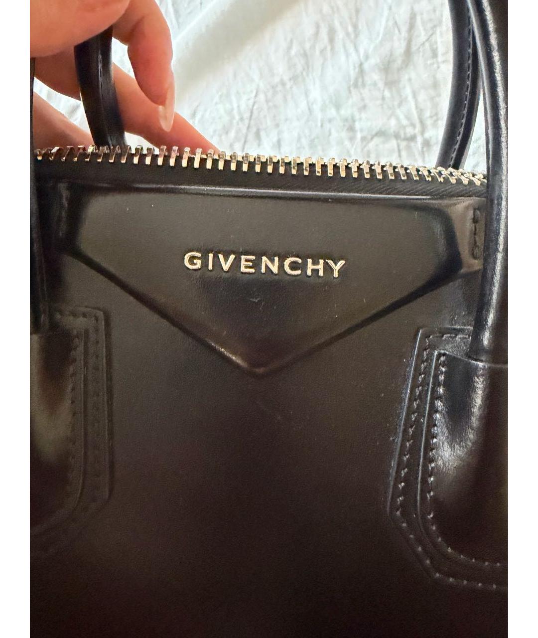 GIVENCHY Черная кожаная сумка с короткими ручками, фото 5