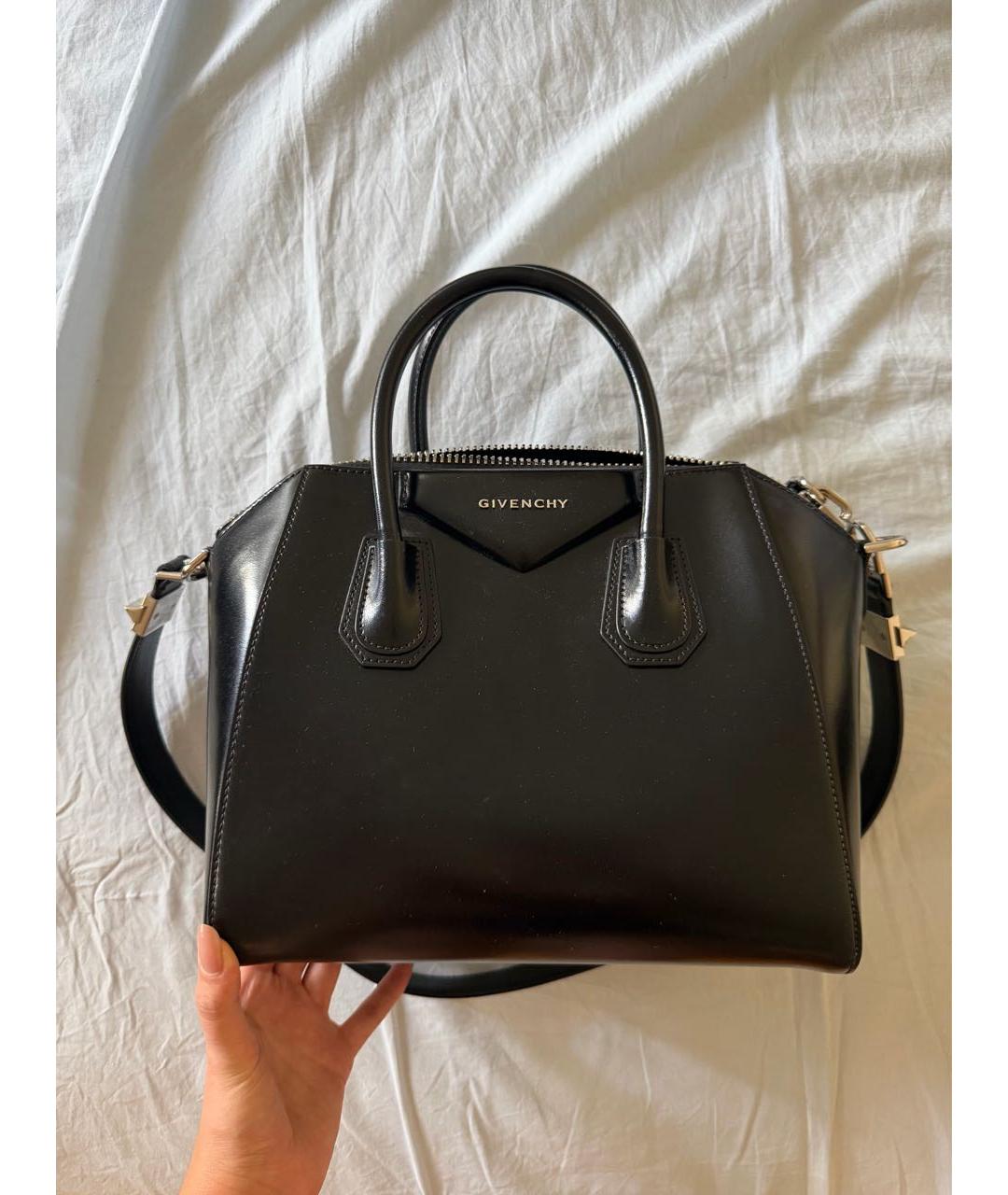 GIVENCHY Черная кожаная сумка с короткими ручками, фото 7